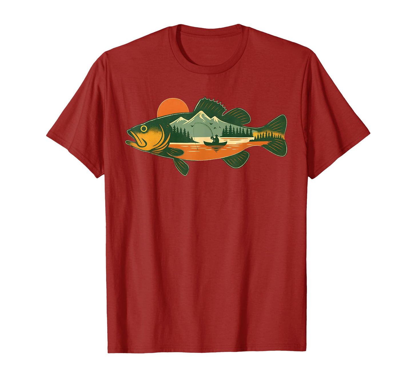 Retro Funny Fishing Outdoor Forest Nature Wildlife Fisherman T-Shirt