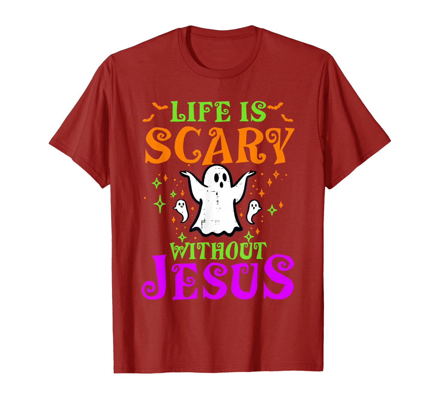 Life Scary Without Jesus Christian Halloween Costume T-Shirt