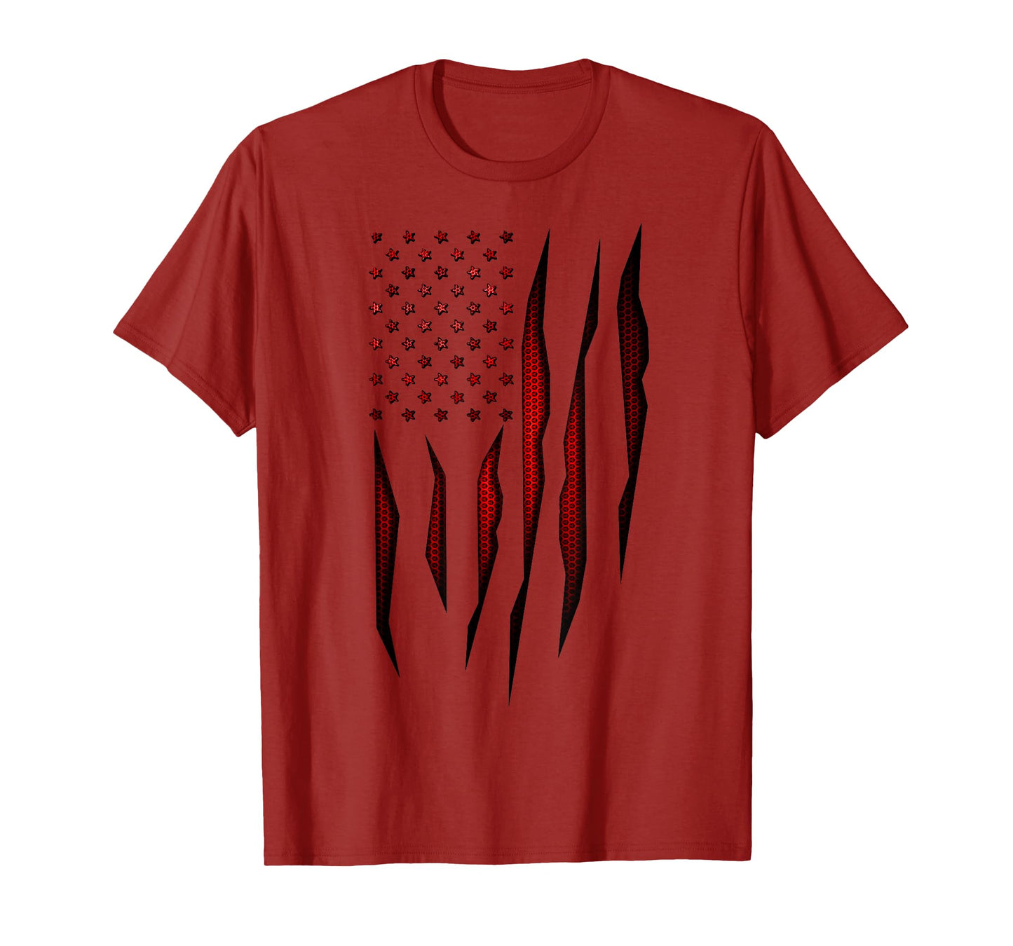 Red Carbon Onyx American Flag T-Shirt