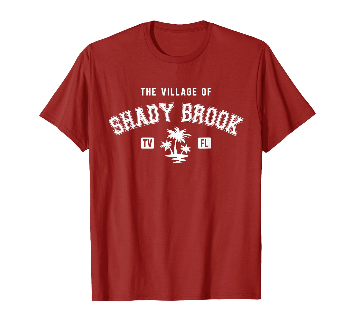 The Village of Shady Brook Classic Style Palm Trees Design T-Shirt