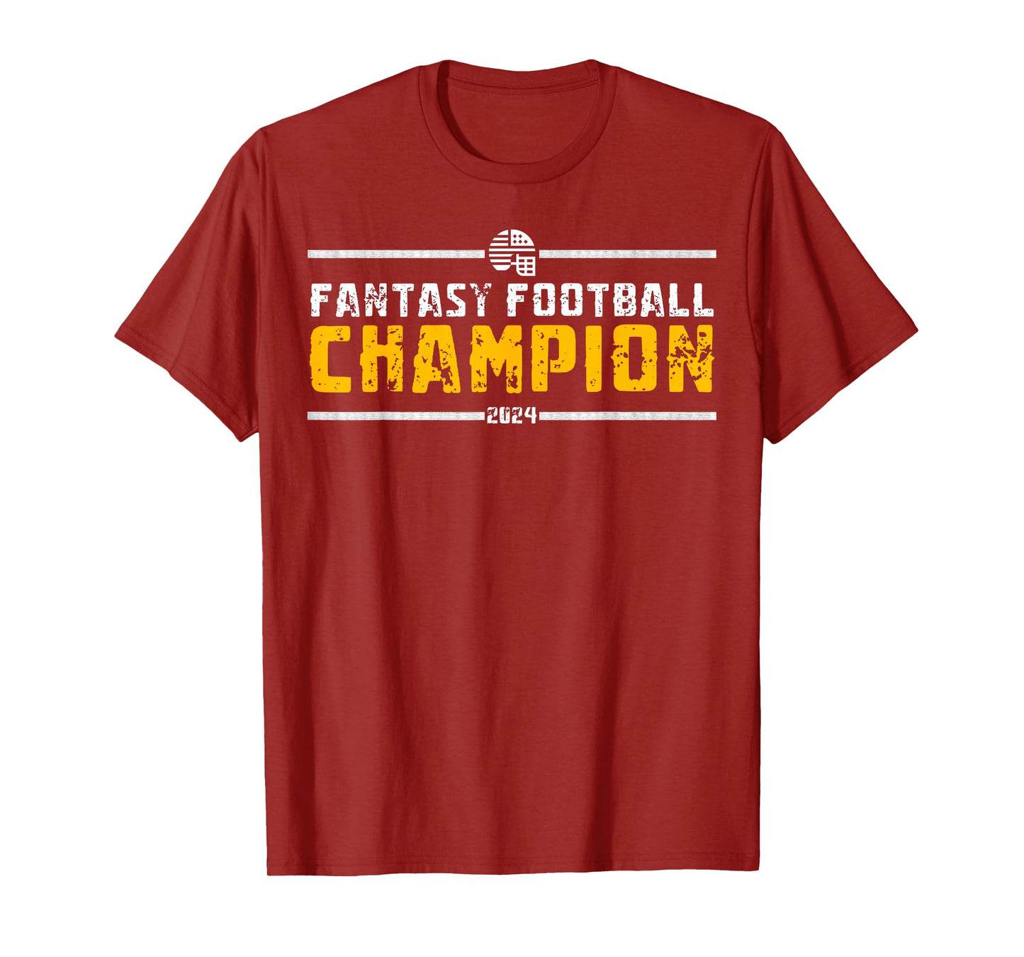 Fantasy League Champ 2024 Winner Fantasy Football Champion T-Shirt, Small, Black