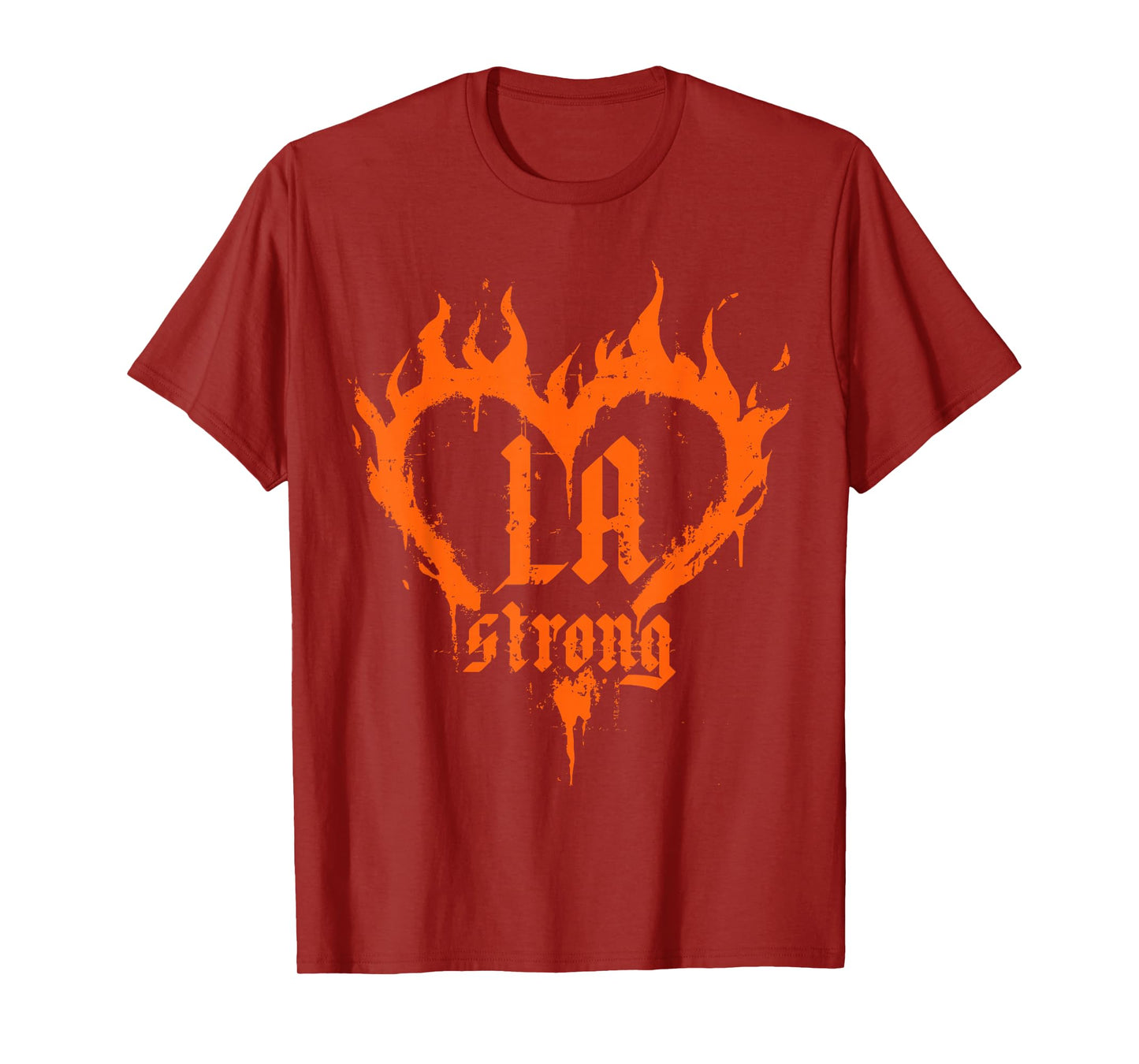 LA Strong Los Angeles Wildlife Recovery Unofficial Unisex-Adults T-Shirt Black Small Modern Classic Short Sleeve Cotton 80% Polyester 20% LA Strong Campaign T-Shirt