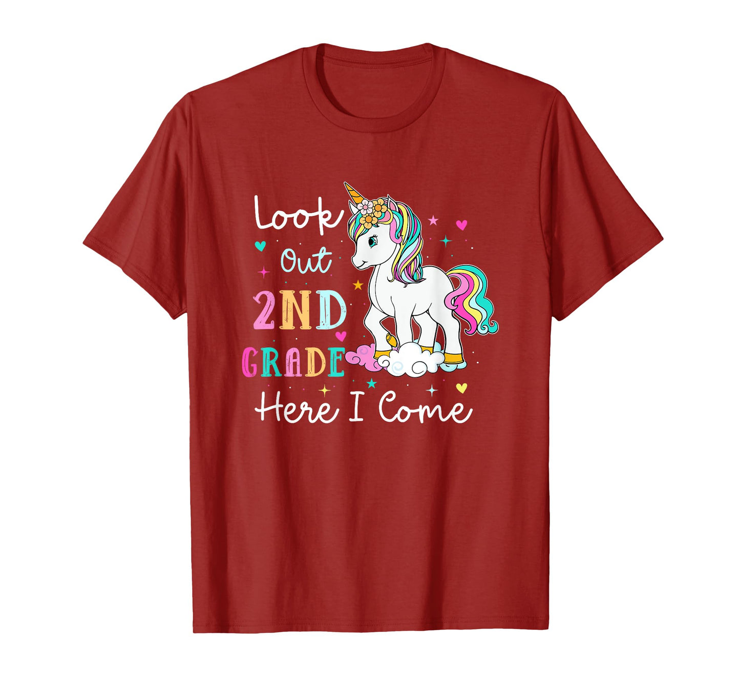Look Out 2nd Grade Here I Come Unicorn Back To School Kid T-Shirt