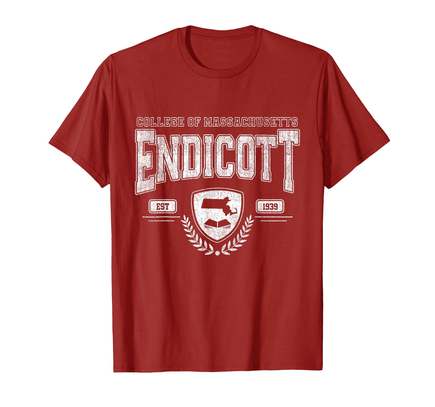 Endicott Arch Vintage College Athletic Sports Tee Men Women T-Shirt