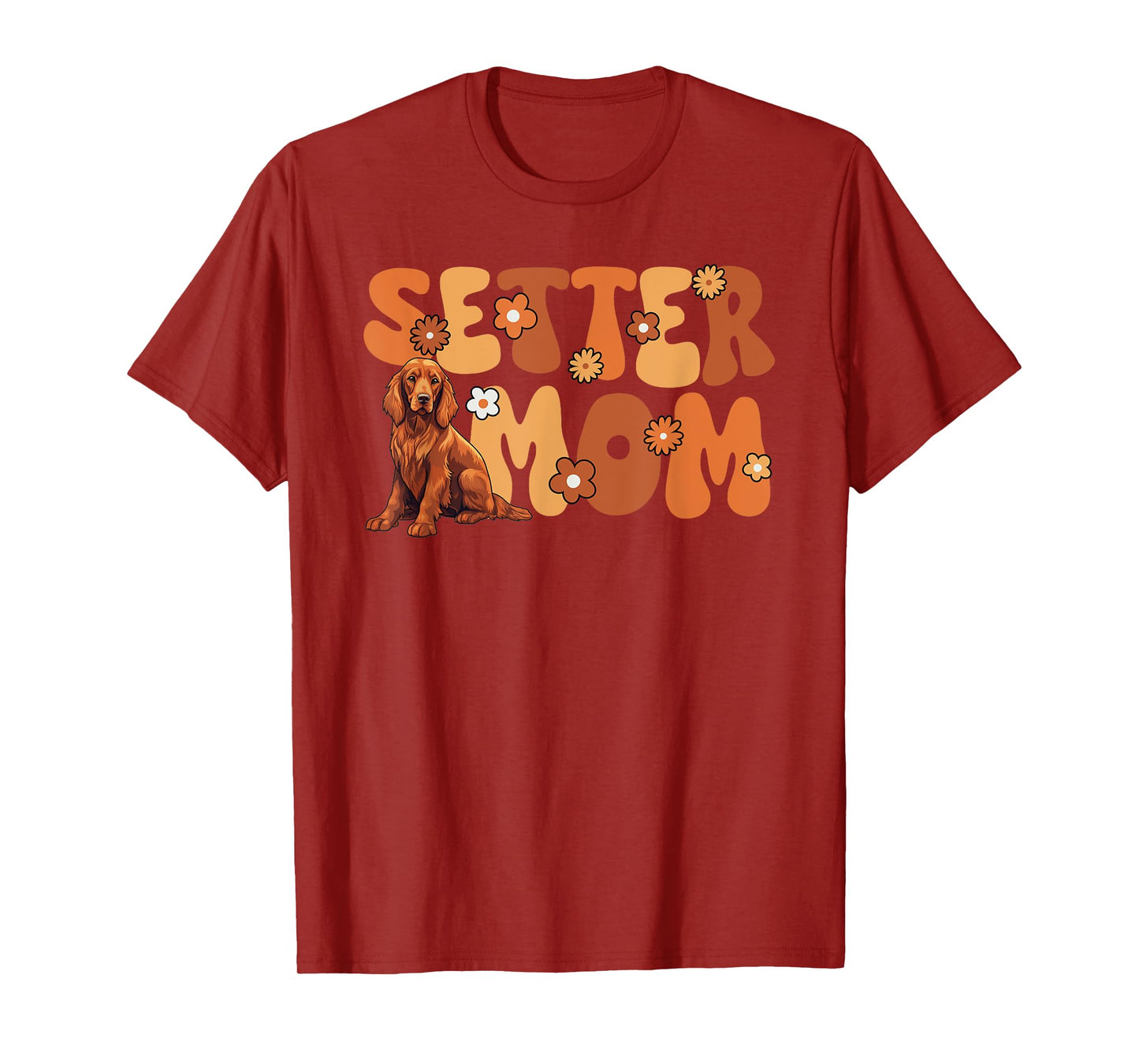 Irish Red Setter Groovy World's Best Setter Mom T-Shirt