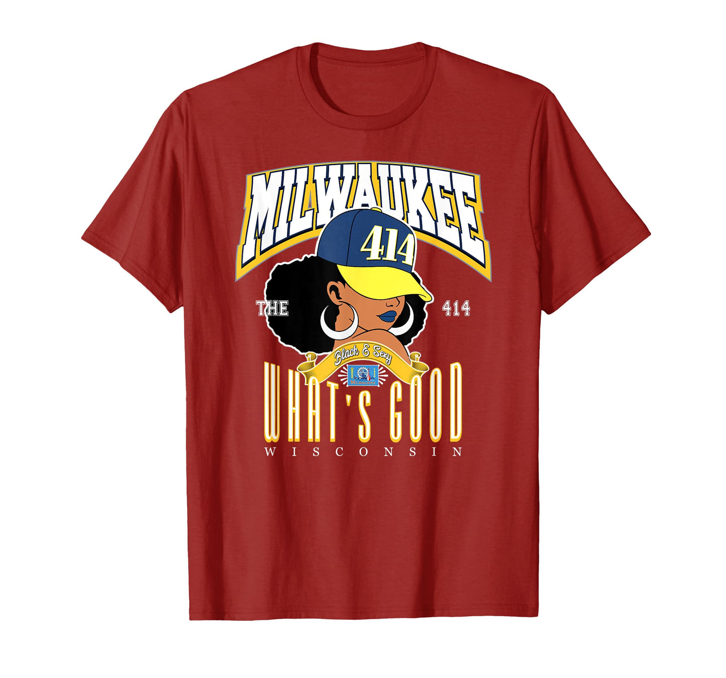 Milwaukee Soul: 414 Afro Pride & Urban Flair T-Shirt