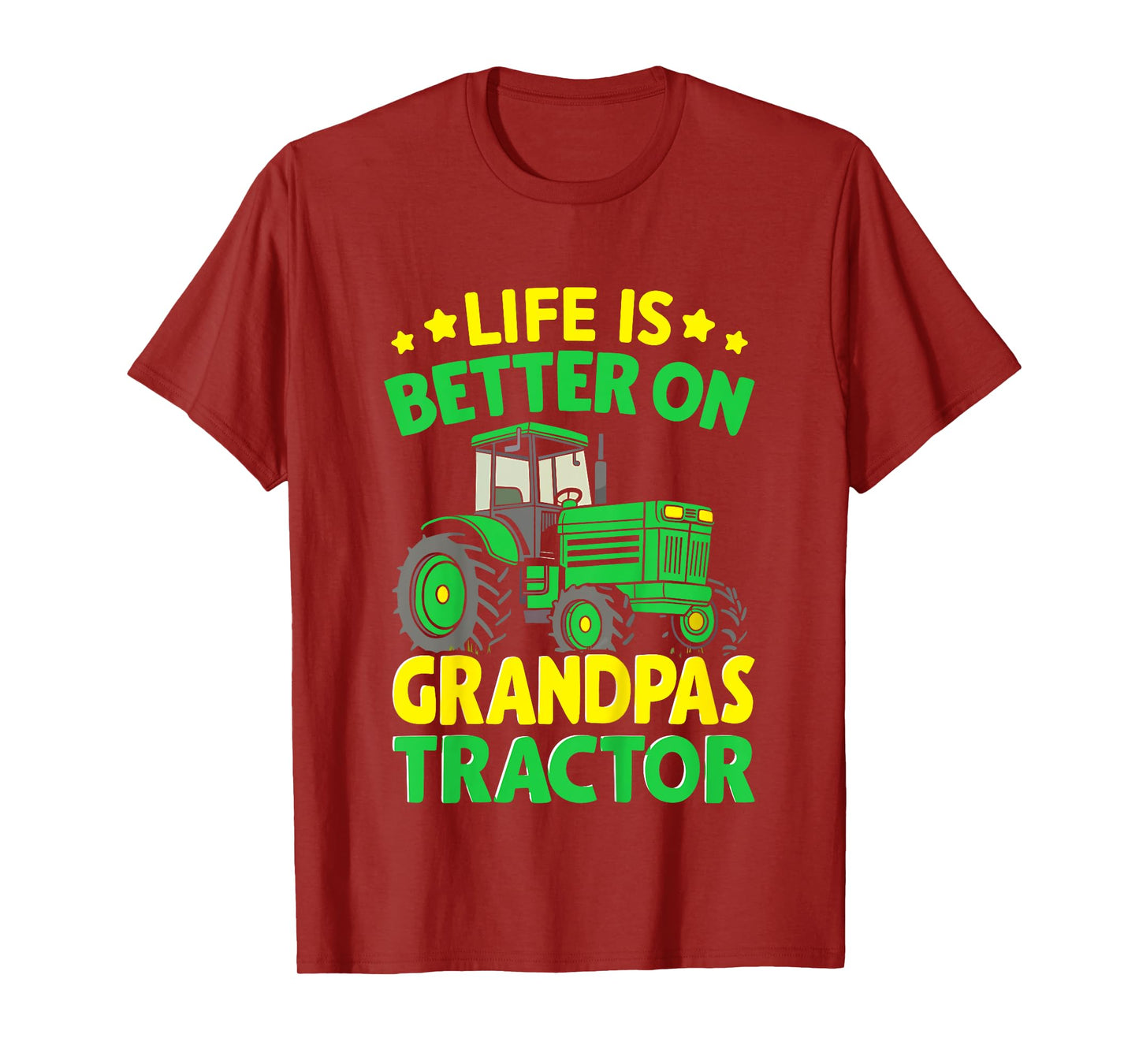 Kids Farmer Funny Tractor Boy On Grandpas Tractor T-Shirt