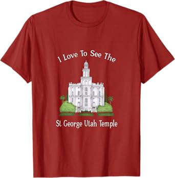 St George Utah Temple, I love to see my temple, color T-Shirt