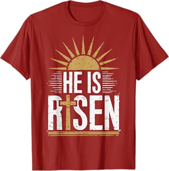 He Is Risen Christian Easter Men Women Toddler Boy Jesus T-Shirt
