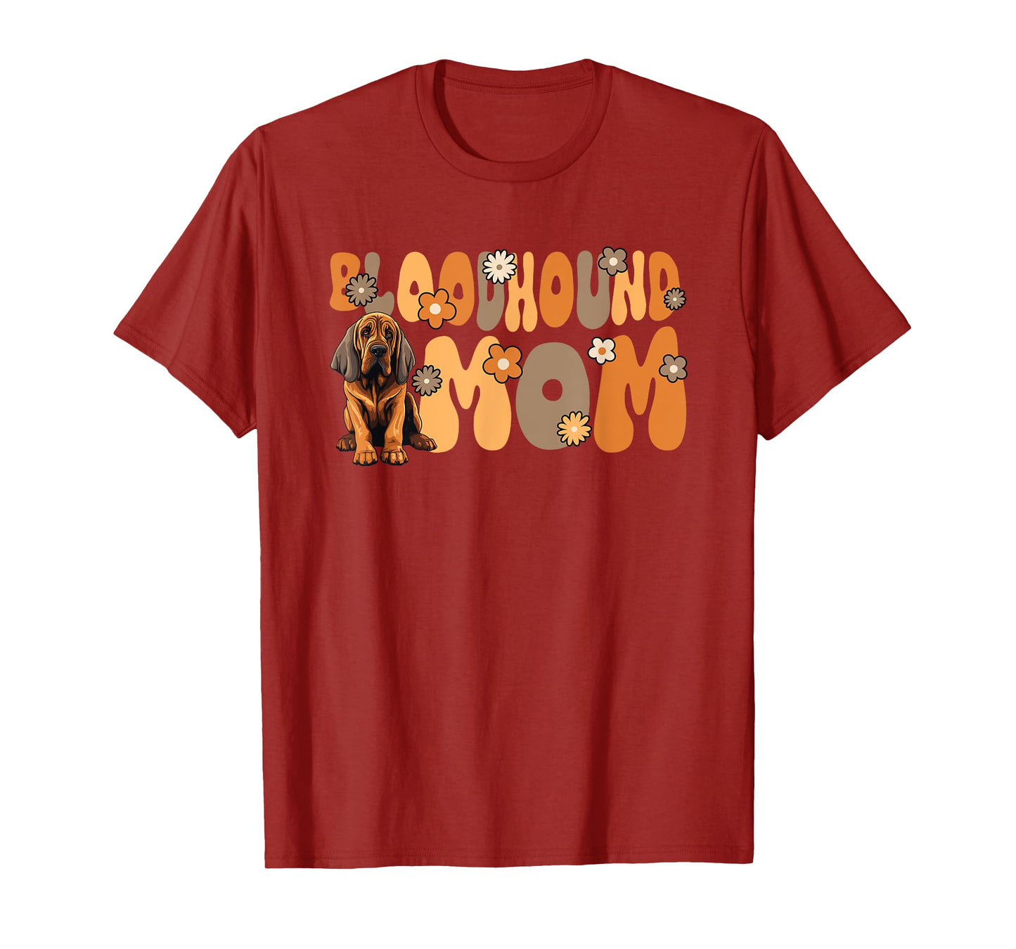 Bloodhound Groovy World's Best Bloodhound Mom T-Shirt