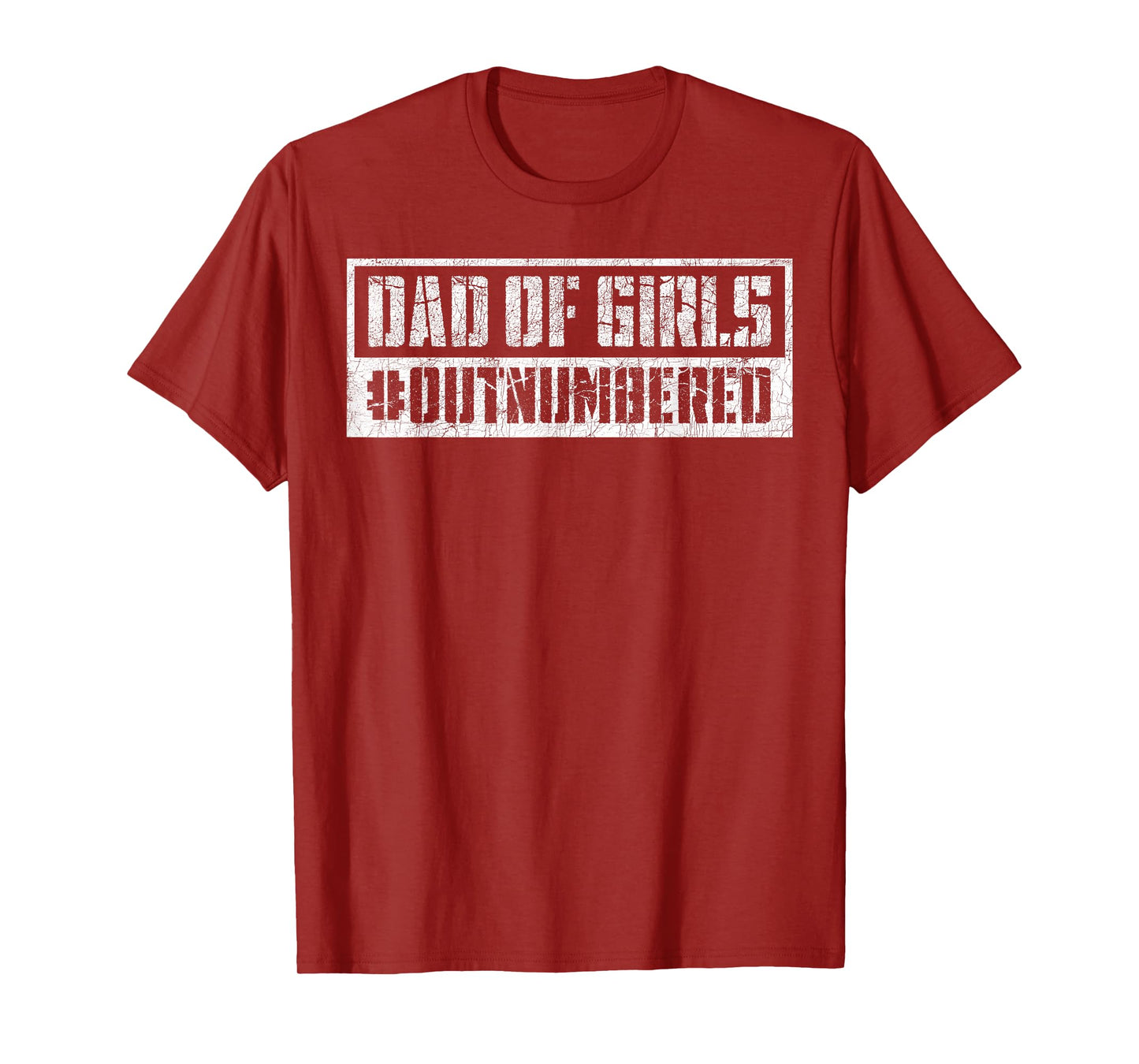 Dad of Girls Outnumbered, Vintage Dad Daughter T-Shirt
