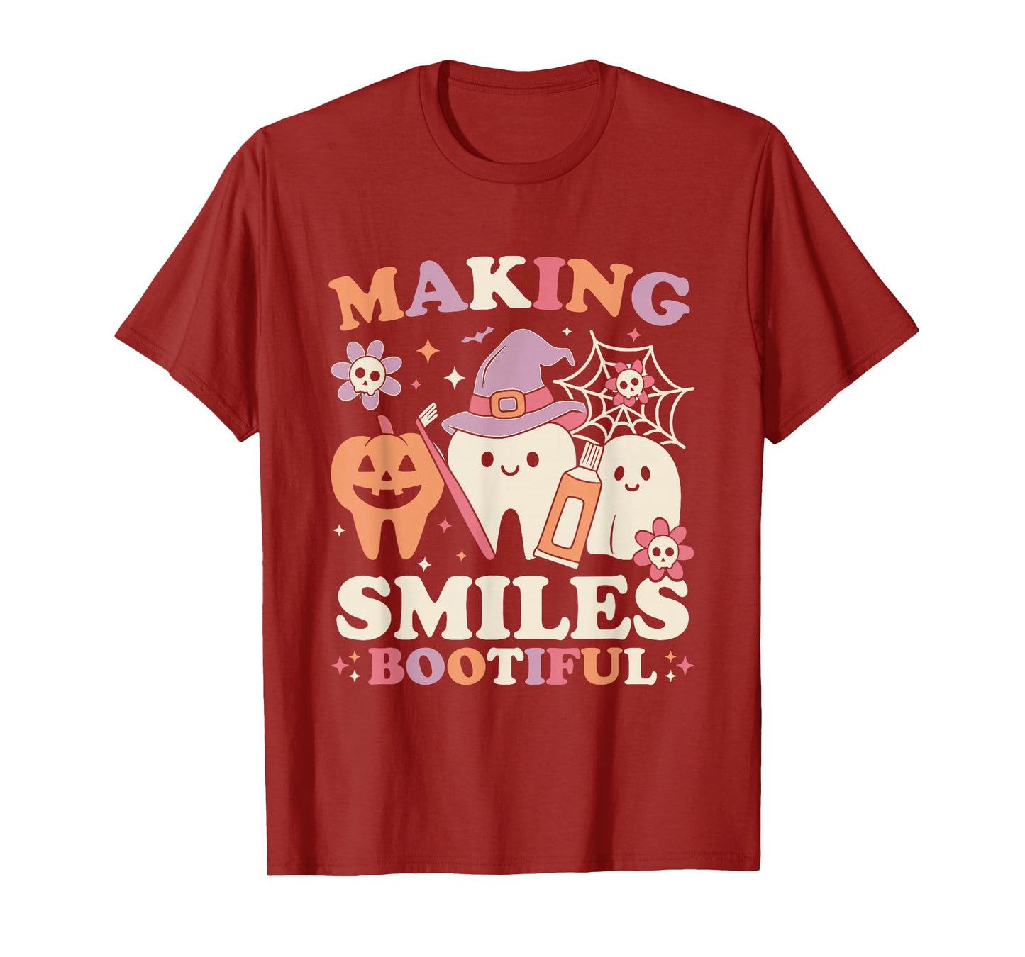 Making Smiles Bootiful Halloween Funny Ghost Dentist T-Shirt