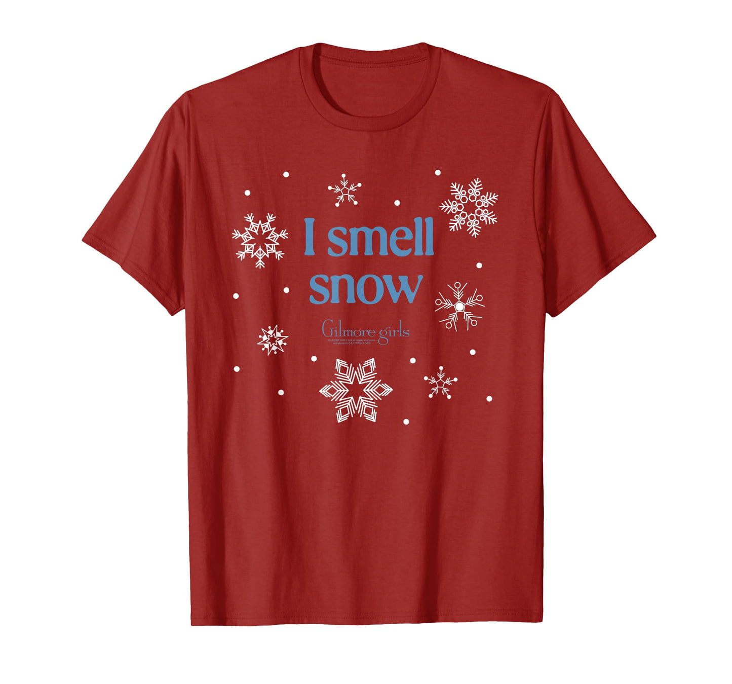 Gilmore Girls I Smell Snow with Snowflakes TV Show T-Shirt
