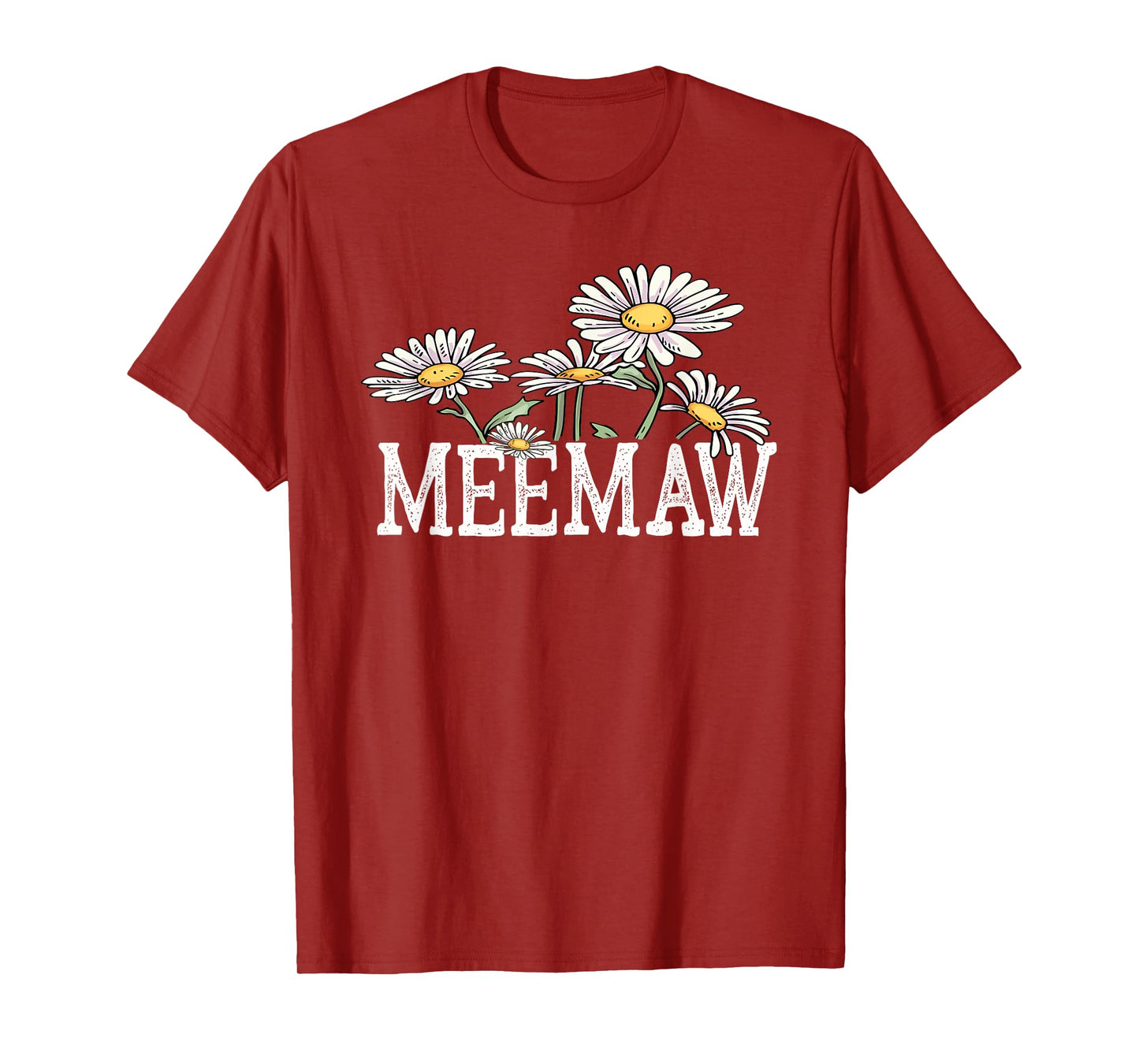 Meemaw Floral Chamomile Design Mother's Day Gifts Meemaw T-Shirt