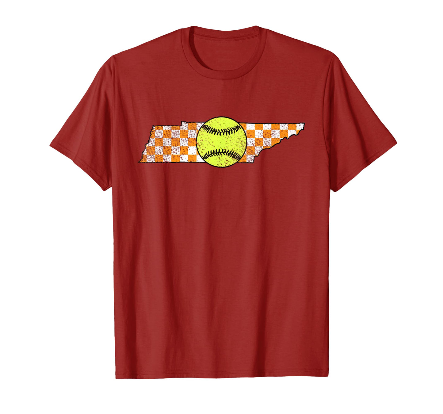 Volunteer State Tennessee Checkerboard Softball Tennessee T-Shirt