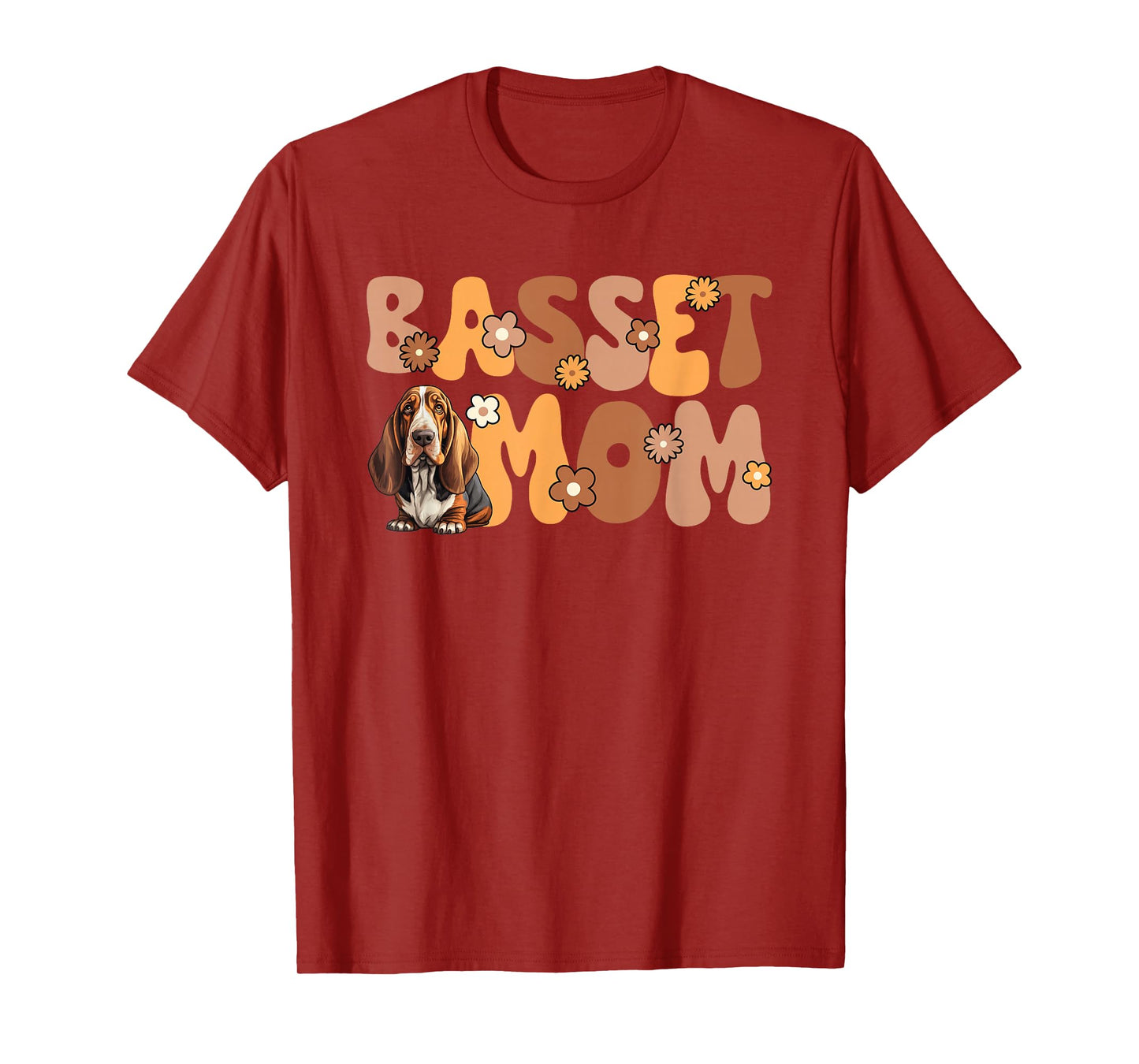 Basset Hound Groovy World's Best Basset Mom T-Shirt