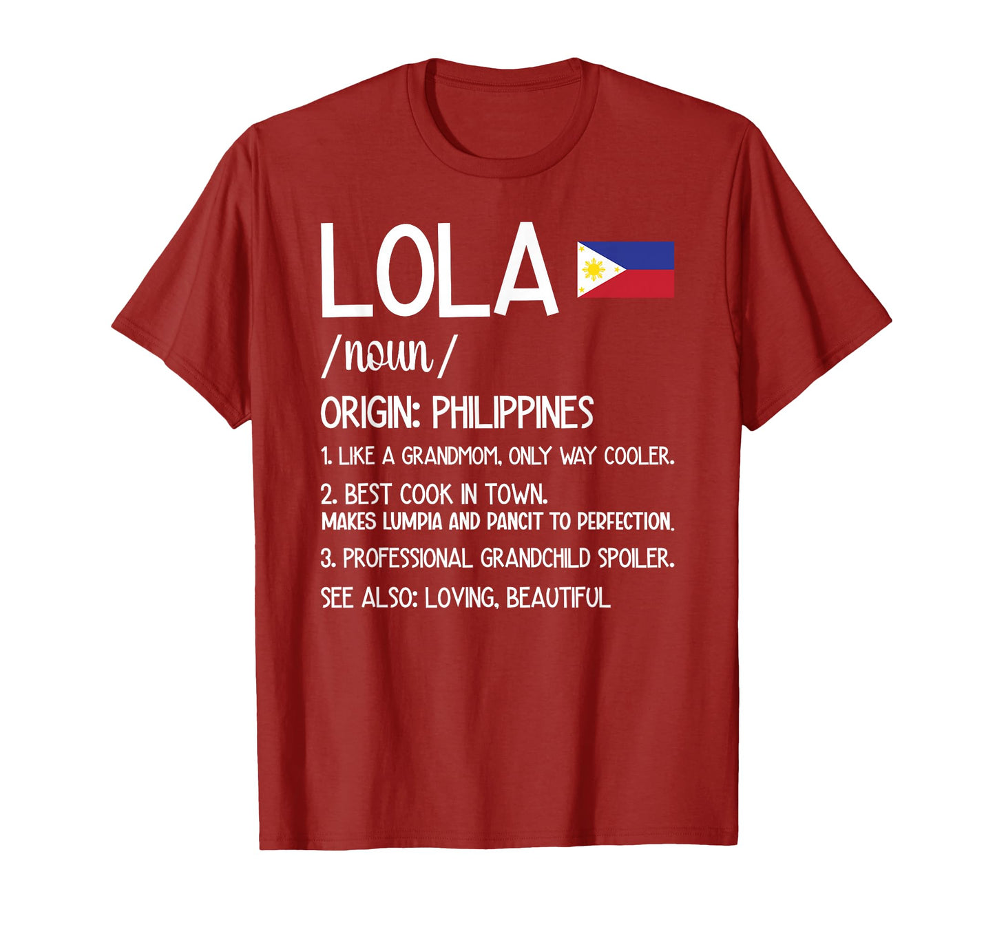 Lola Definition Lola Grandma Lola Grandmother T-Shirt