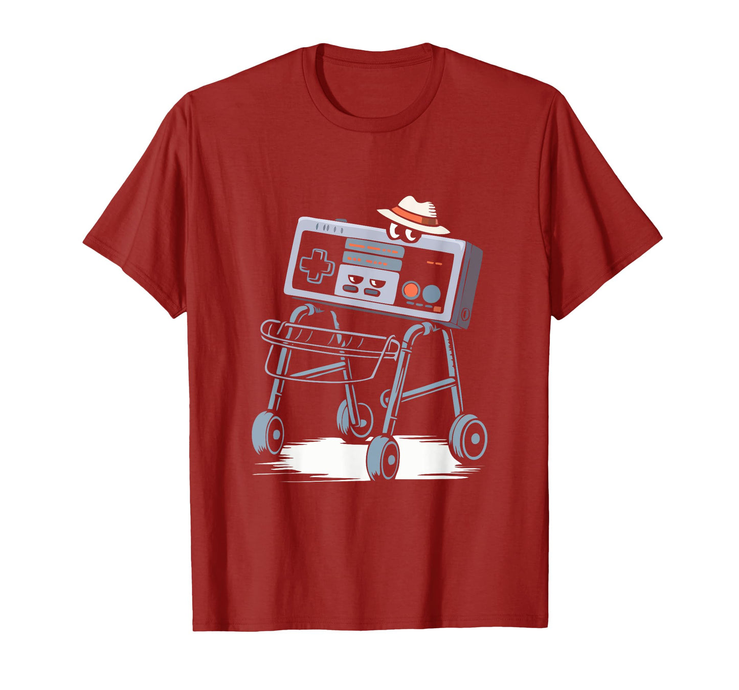 Old Gamer Retro Video Game Gamepad Folding Walker Gaming T-Shirt