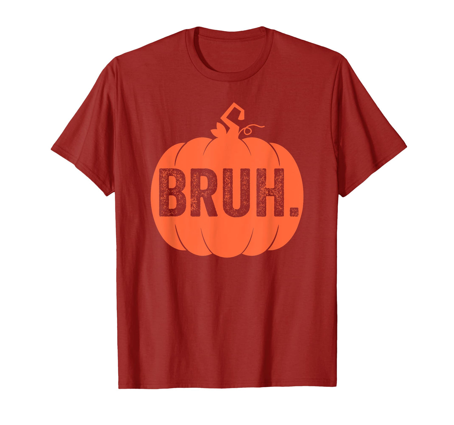 Bruh Meme Funny Pumpkin Halloween Bro Greeting Boy Teens Men T-Shirt