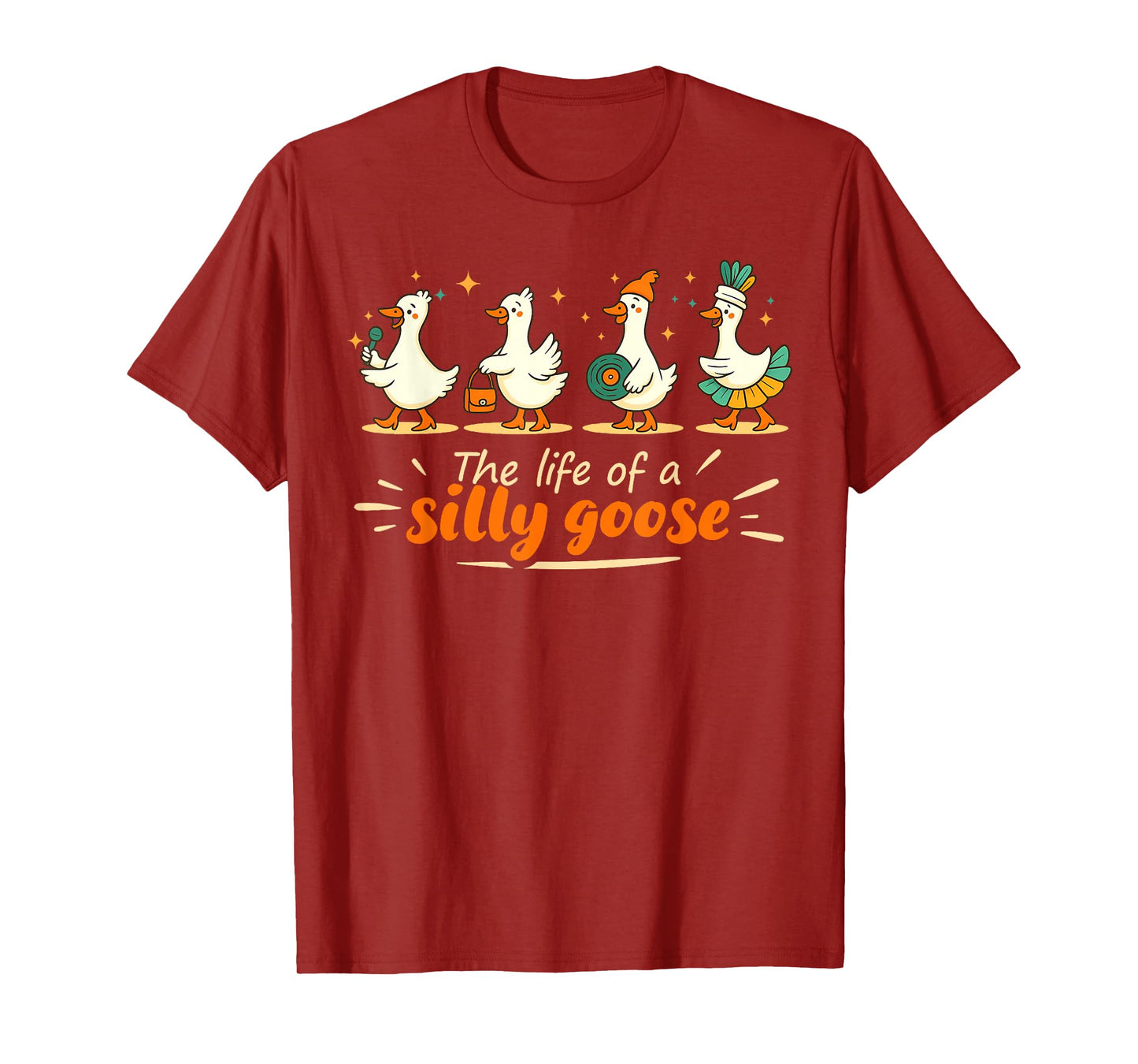 Cute The Life of A Silly Goose Funny Trendy Meme Show Girl T-Shirt