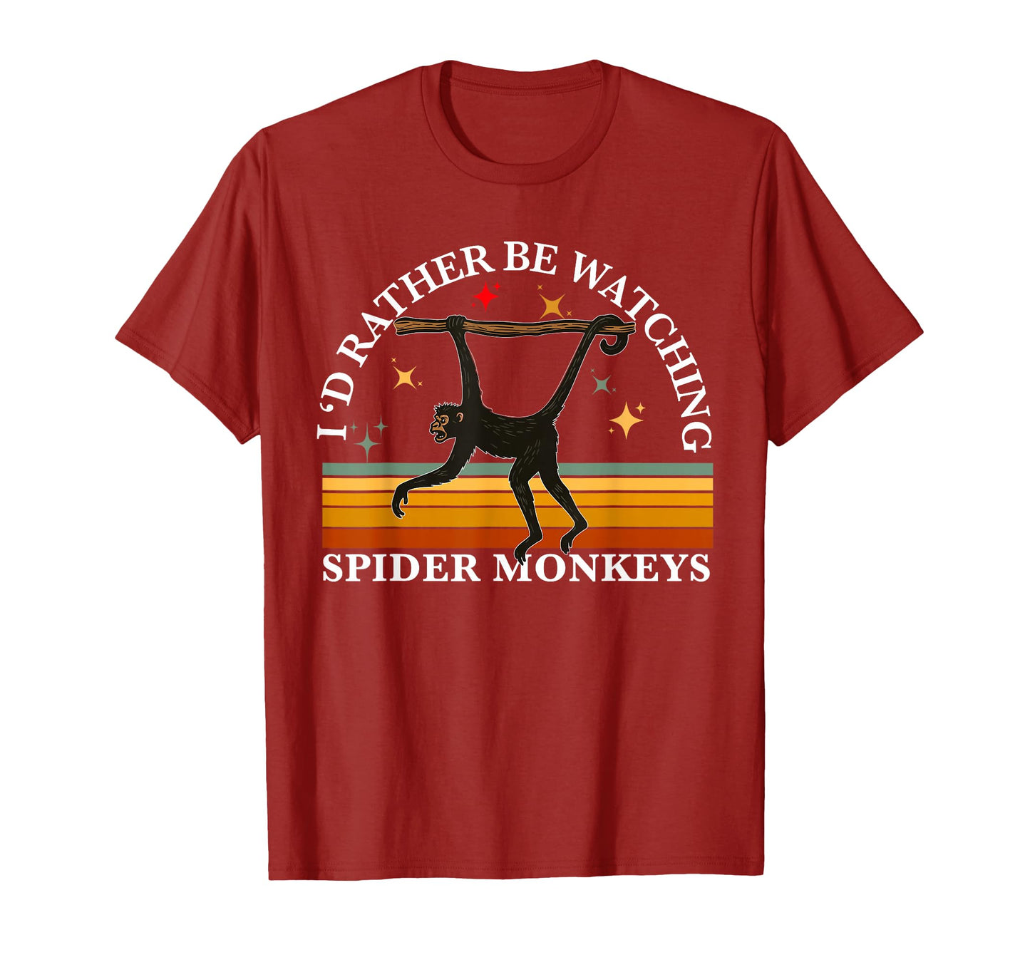 Spider Monkey Lover Vintage Rather Be Watching Spider monkey T-Shirt