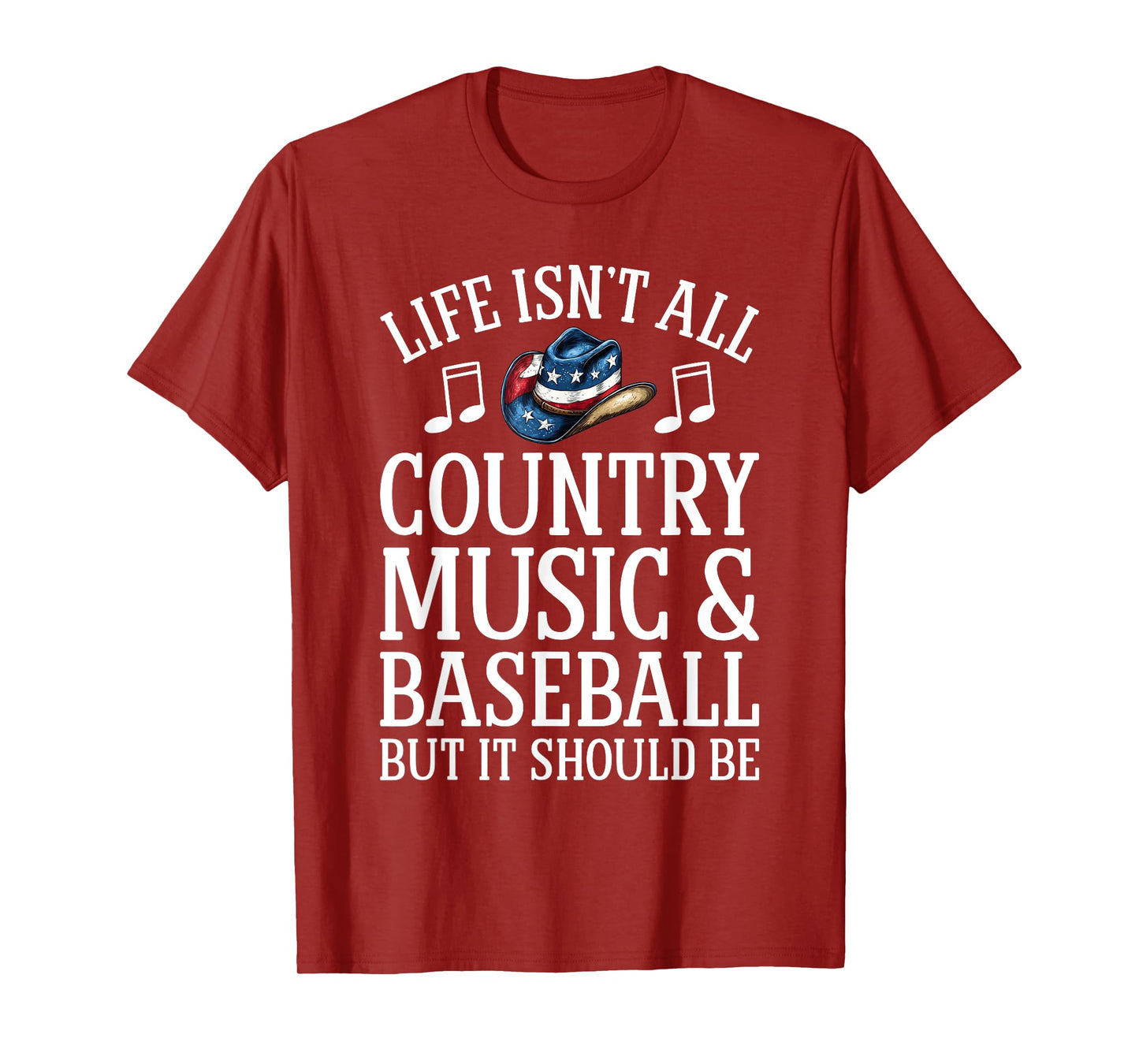Country Music and Baseball Funny Country Music T-Shirt