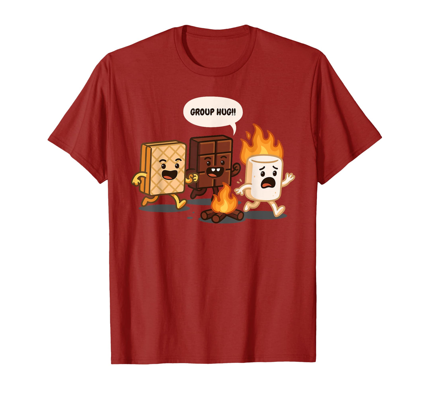 Group Hug Marshmallow Campfire Smores Camper Camping Lover T-Shirt
