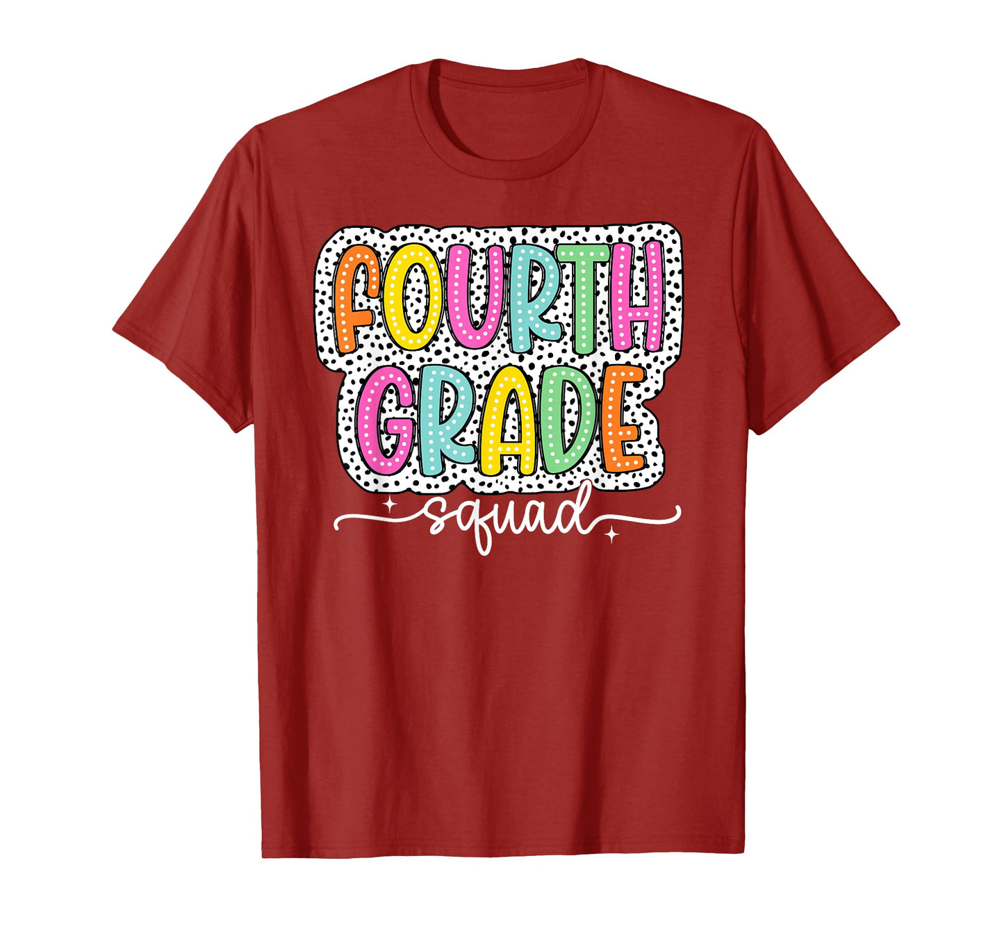 4th Fourth Grade Squad Back to School Dalmatian Dots T-Shirt