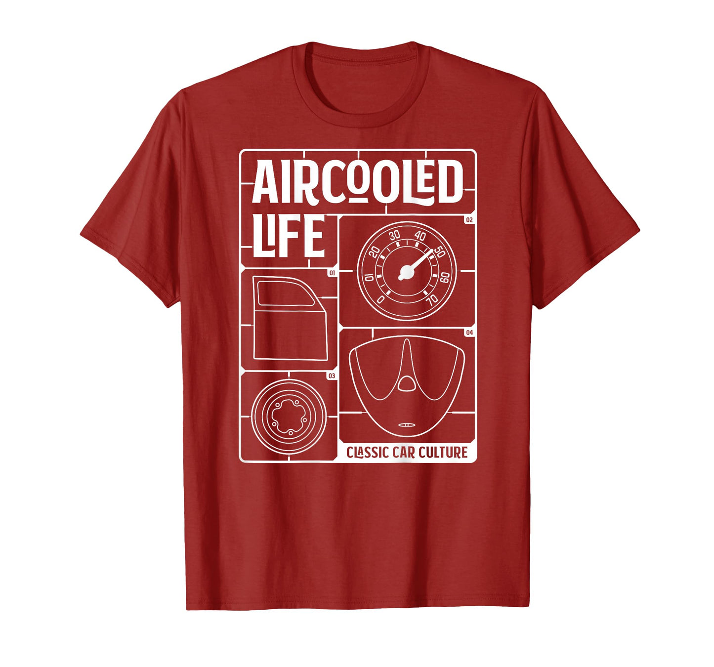 Aircooled Classic Car Parts vdub Air-cooled Life T-Shirt