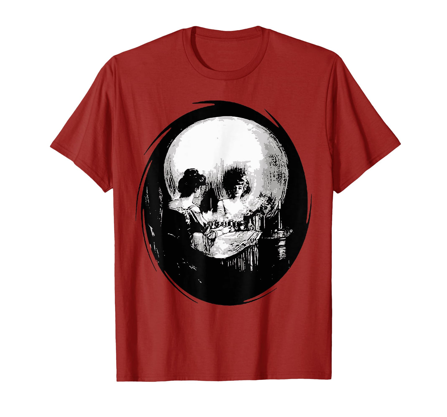 All Is Vanity Cranium Reflection In Mirror Cut Out T-Shirt