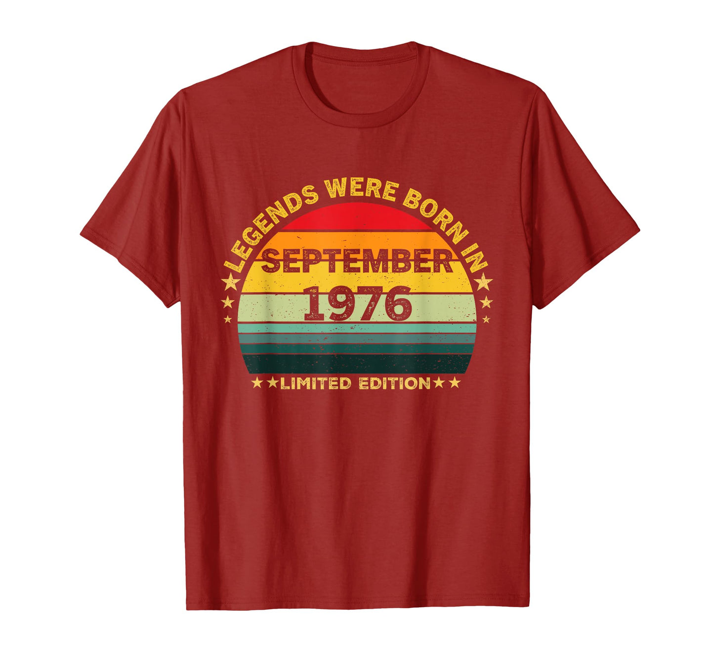 Vintage 49th Birthday Legends Were Born In September 1976 T-Shirt