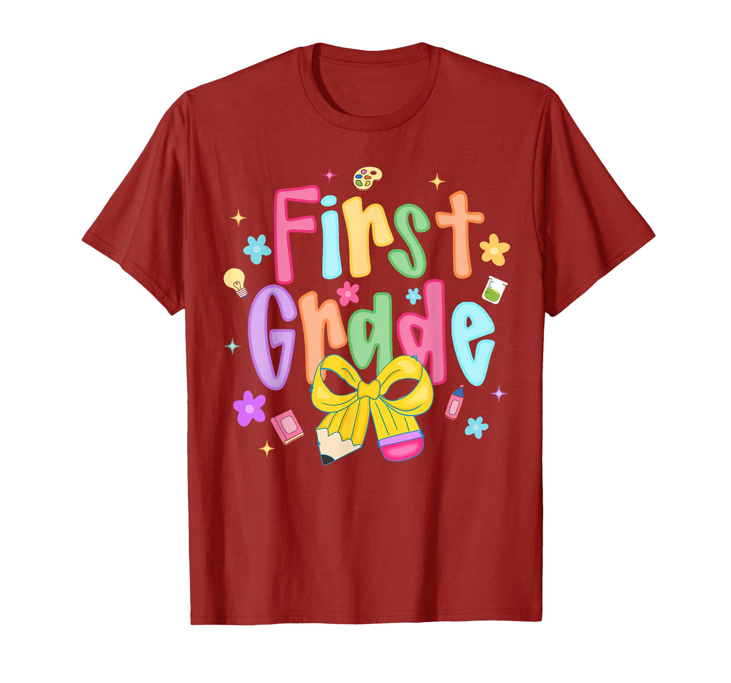 First Grade 1st Back to School Preschool Teacher Girl Kids T-Shirt