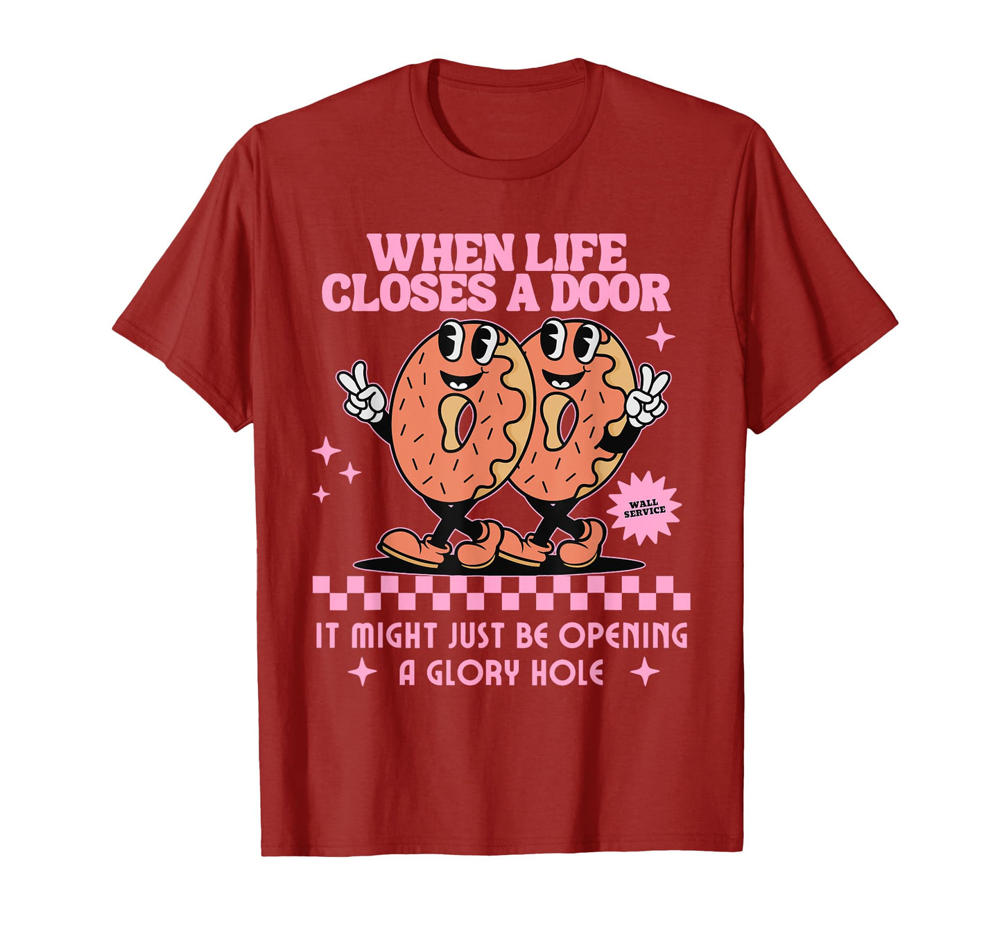 Life Closes A Door Funny Embarrassing Gag Glory Hole Meme T-Shirt