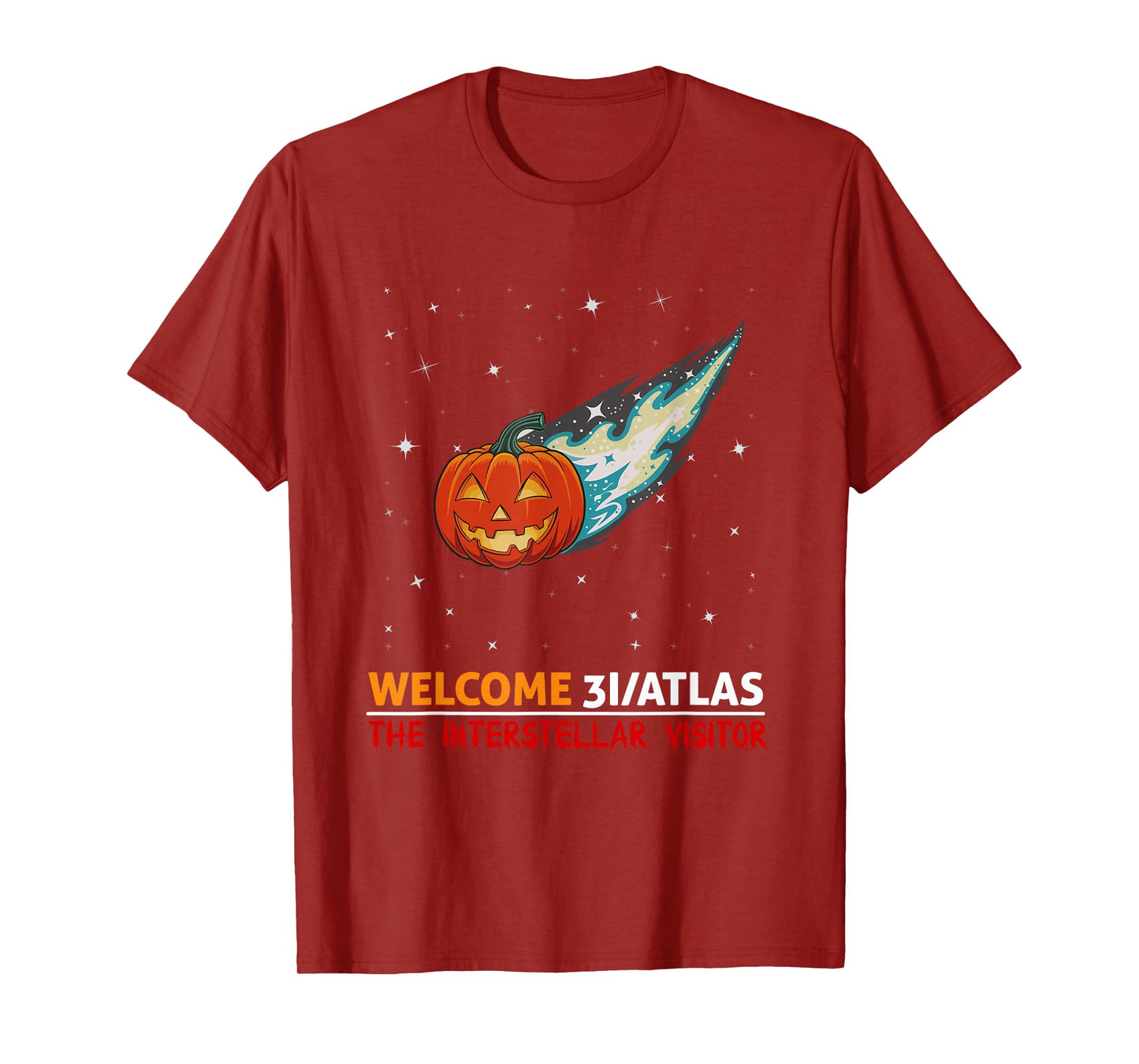 Halloween Pumpkin Comet 3I/Atlas Interstellar Visitor Art T-Shirt