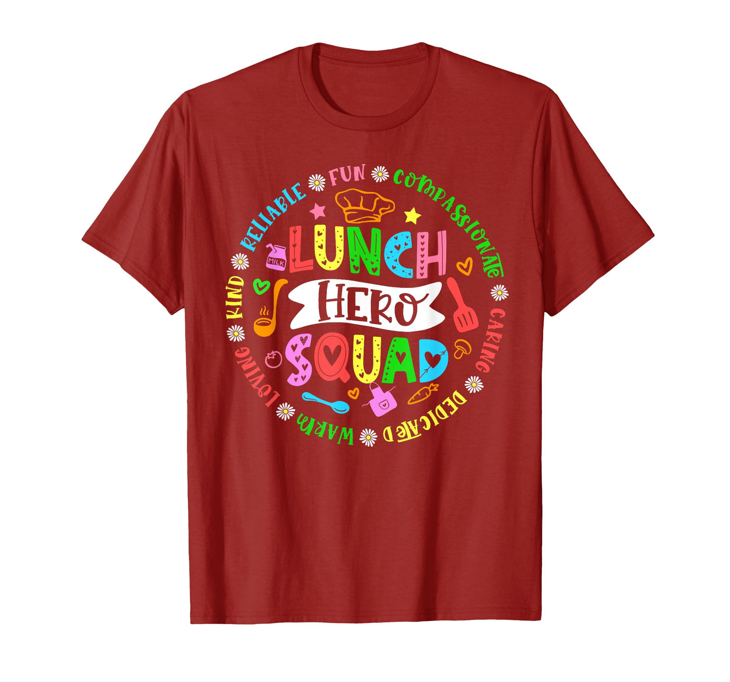 School Lunch Hero Squad Funny Cafeteria Workers T-Shirt