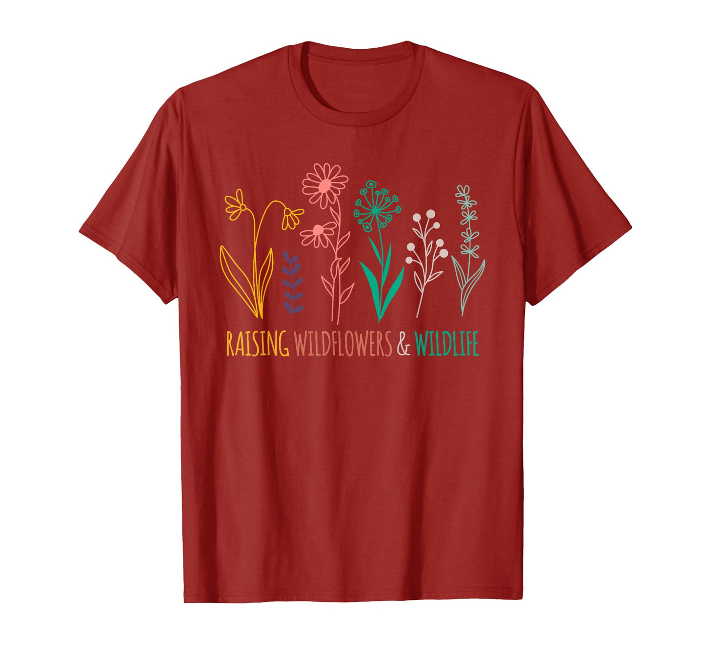 Raising Wildflowers And Wildlife Mom Mothers Day Vintage T-Shirt