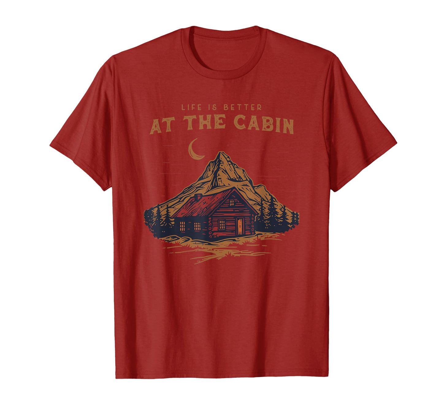 Life Is Better At The Cabin Retro Vintage T-Shirt