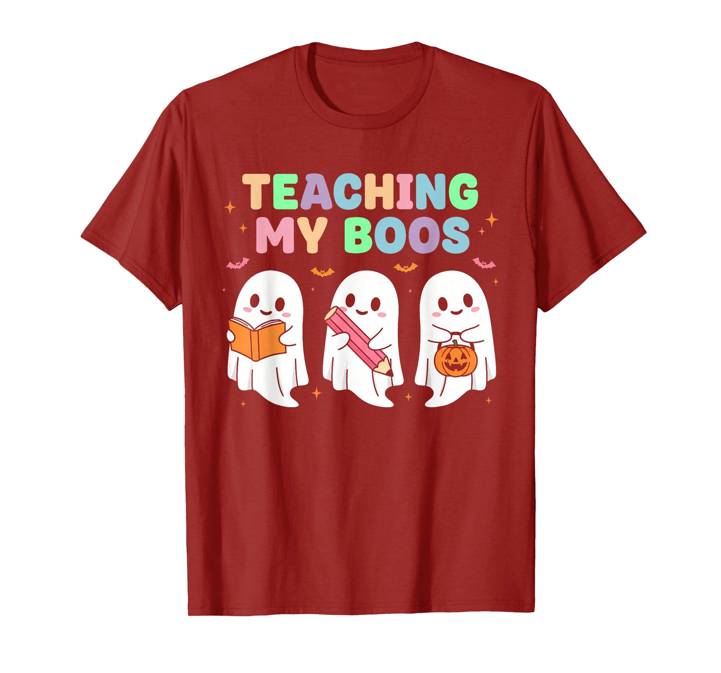 Teaching My Boos Spooky Teacher Women Cute Ghost T-Shirt