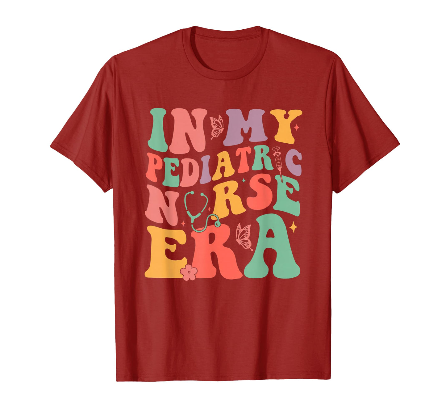 Groovy In My Pediatric Nurse Era School Nurse Week 2024 T-Shirt