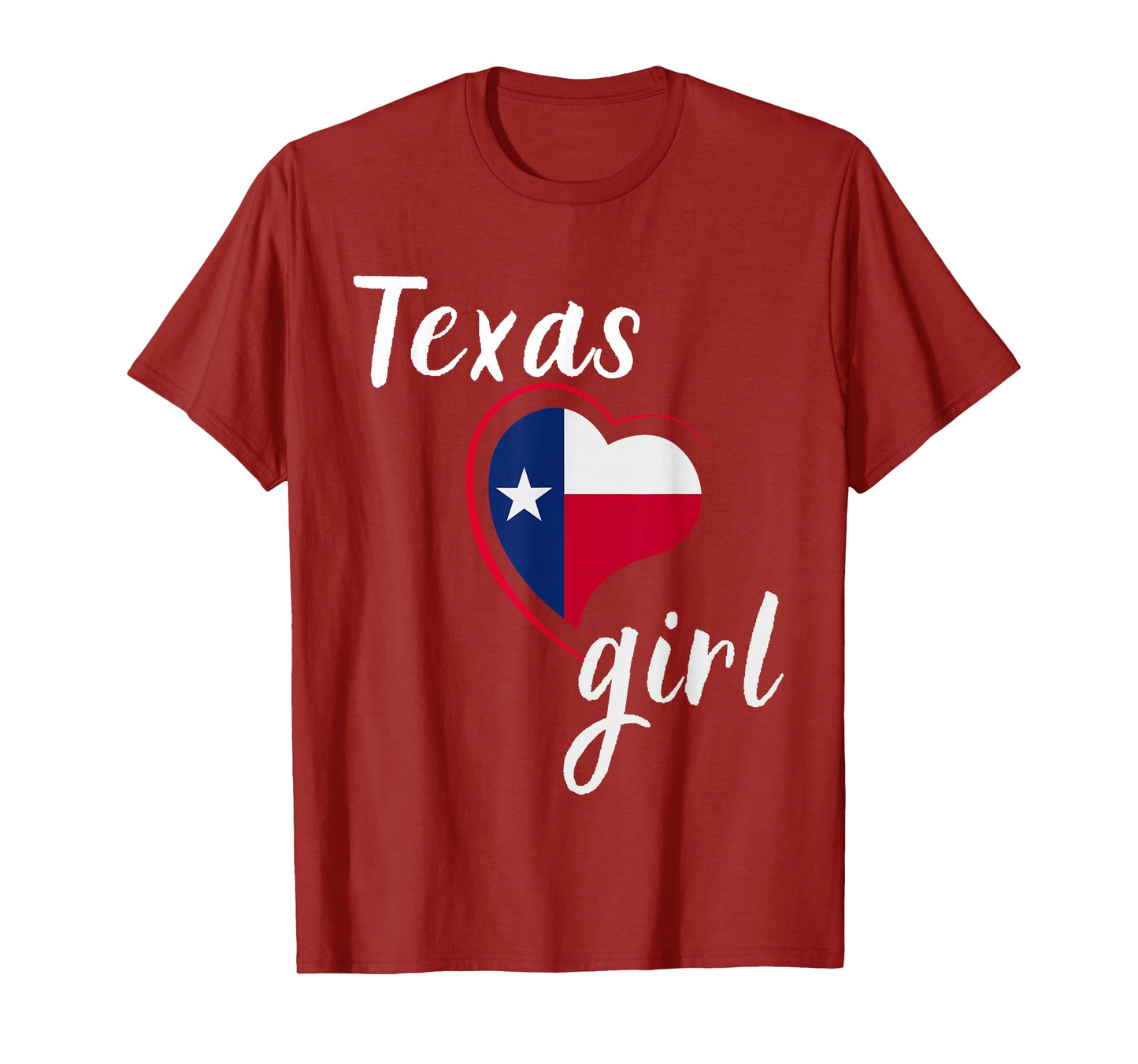 Texas Girl Red White and Blue Texas Flag T-Shirt