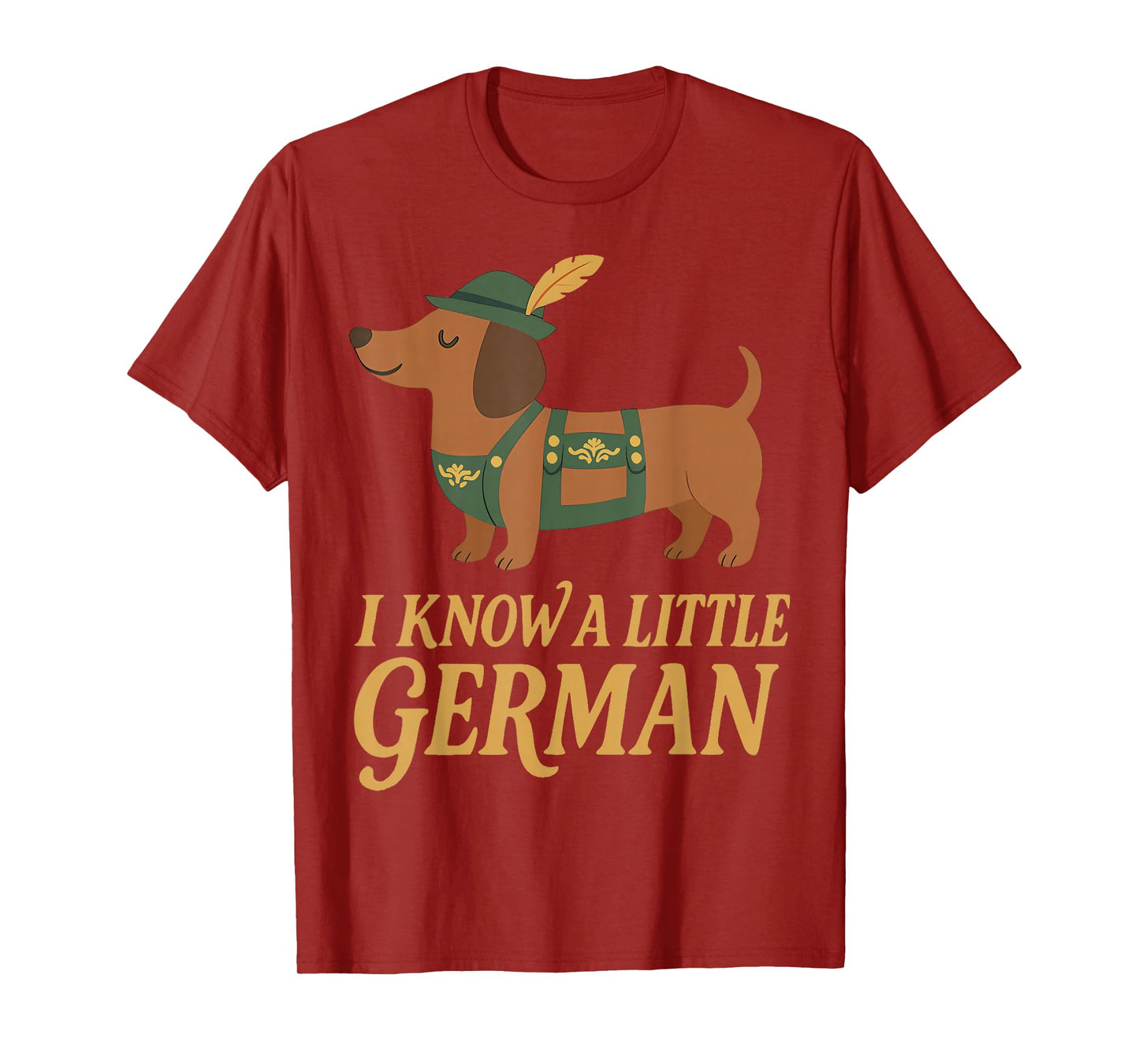 Oktoberfest I Know A Little German Dachshund Wiener Dog T-Shirt