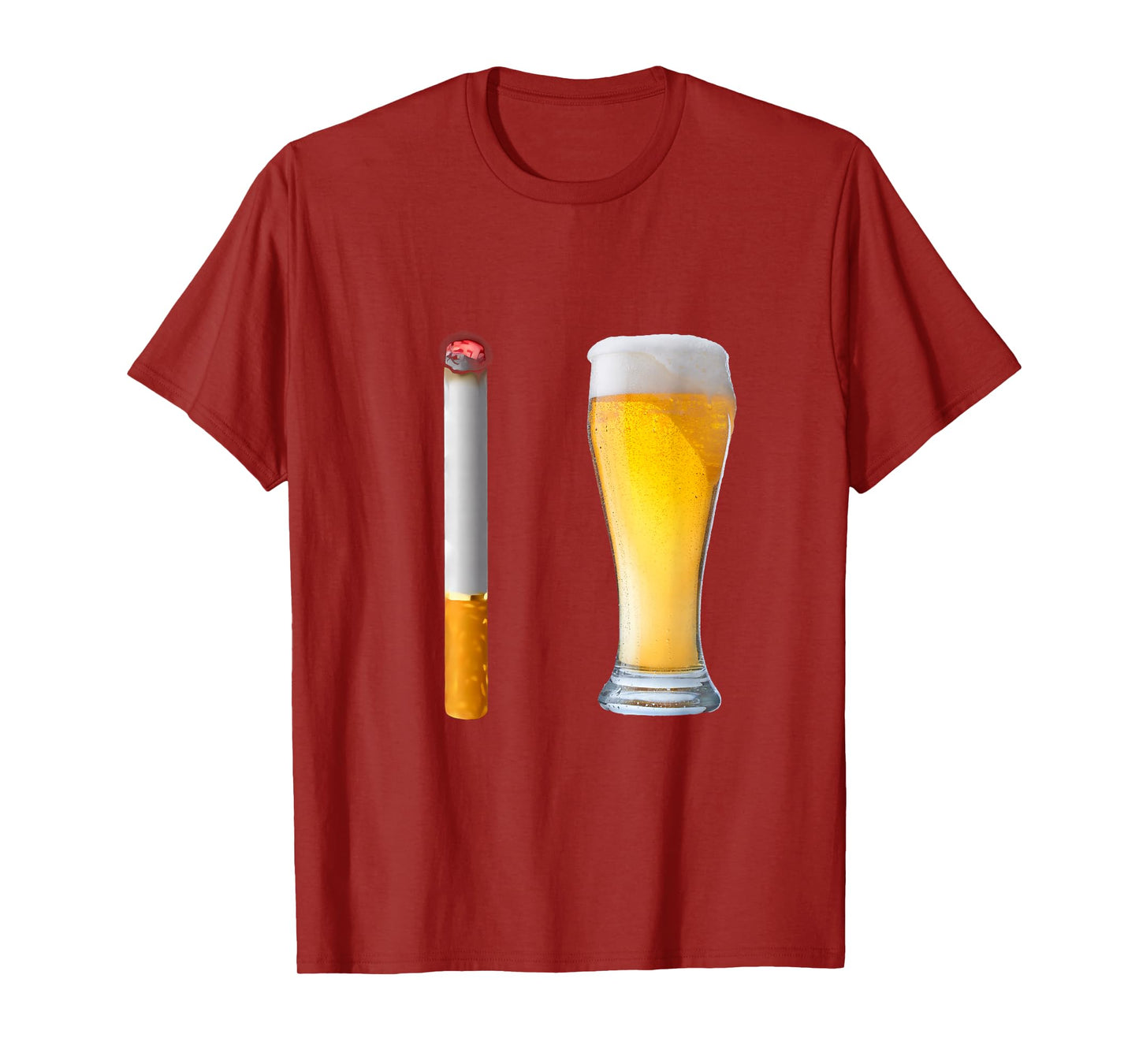 Vintage Beer and Cigarette Combo Bar Life Chill Design T-Shirt