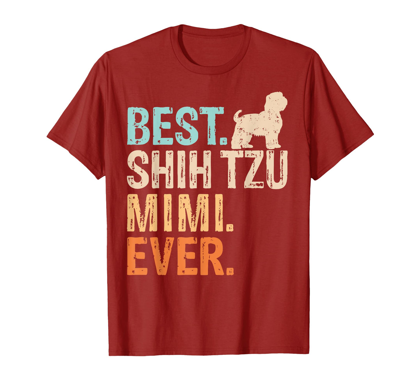 Best Shih Tzu Mimi Ever Dog Lover Grandma Funny Retro T-Shirt