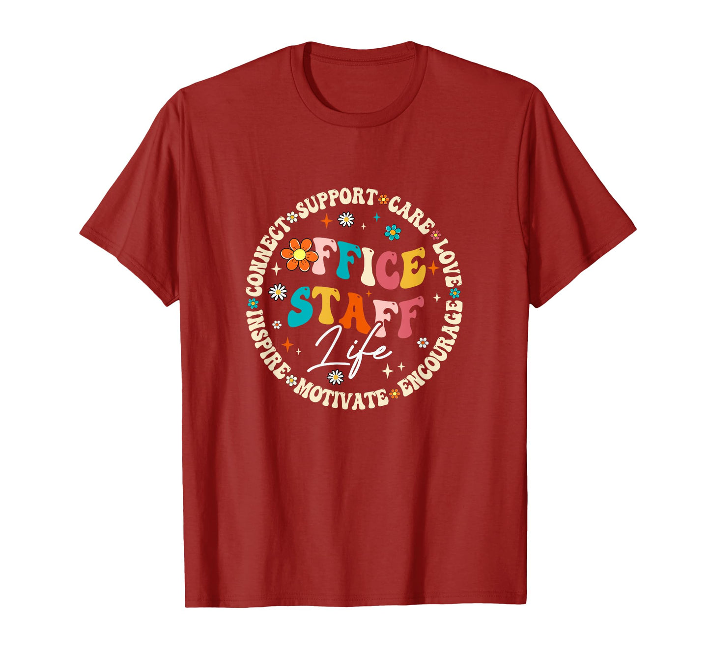 Office Staff Life Appreciation Week Back To School Groovy T-Shirt