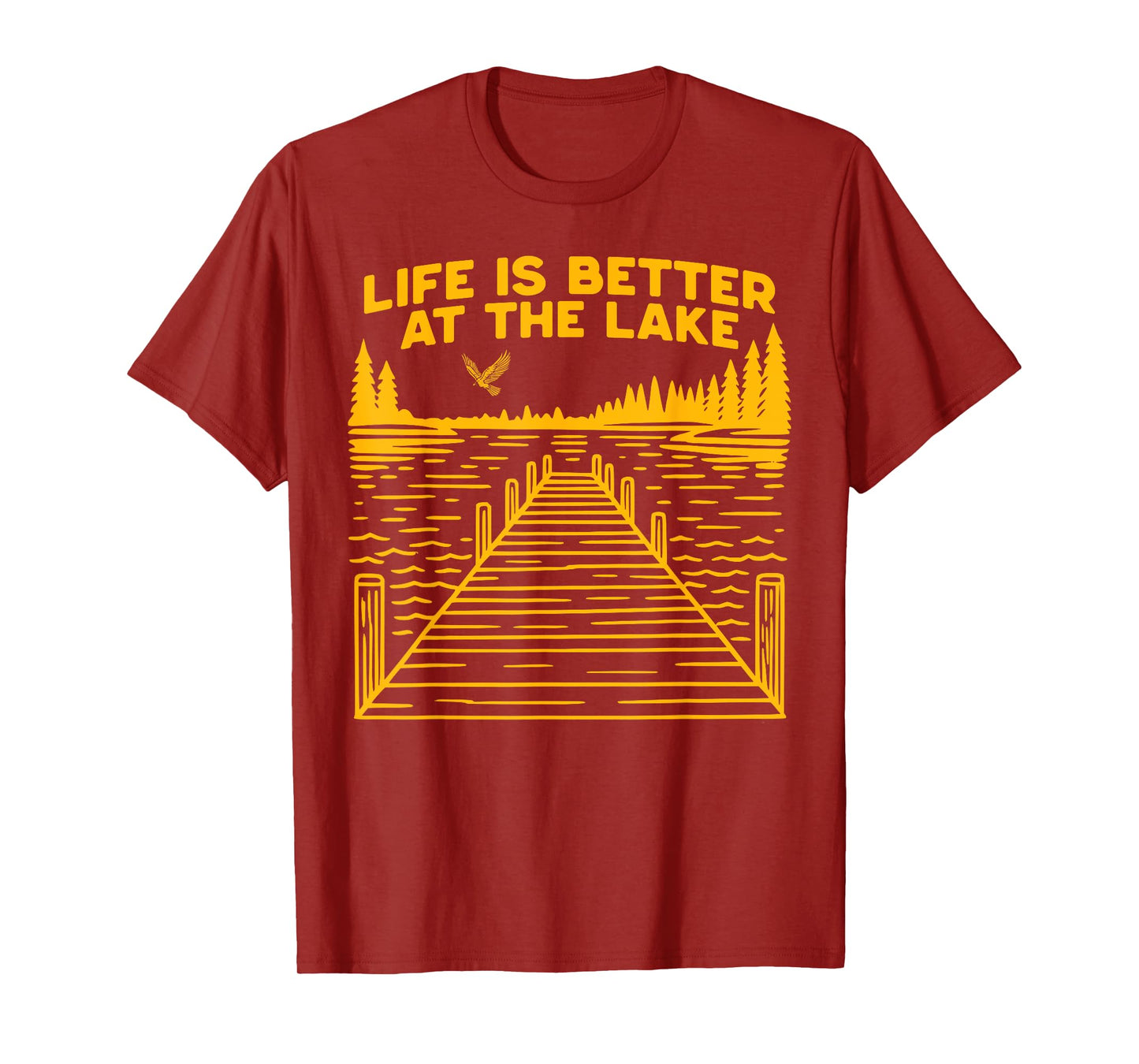 LIFE IS BETTER AT THE LAKE Tee Nature Cabin Wilderness T-Shirt
