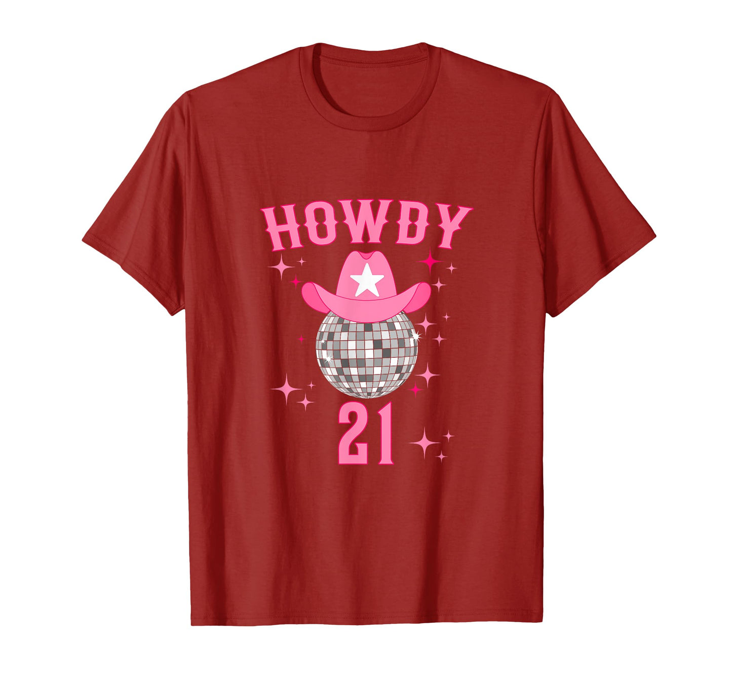 Groovy Howdy 21 Western Disco 21 Years Old Birthday Cowgirl T-Shirt
