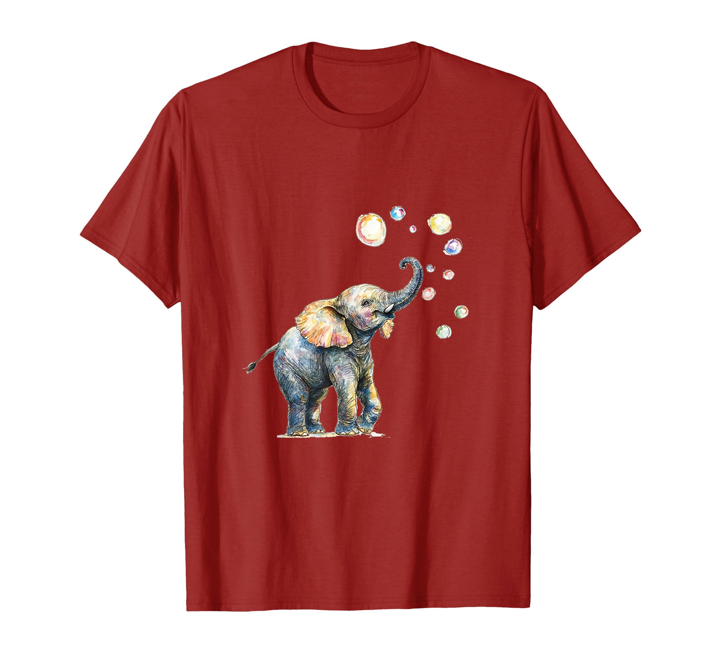 Cute Elephant Blowing Bubbles Art T-Shirt