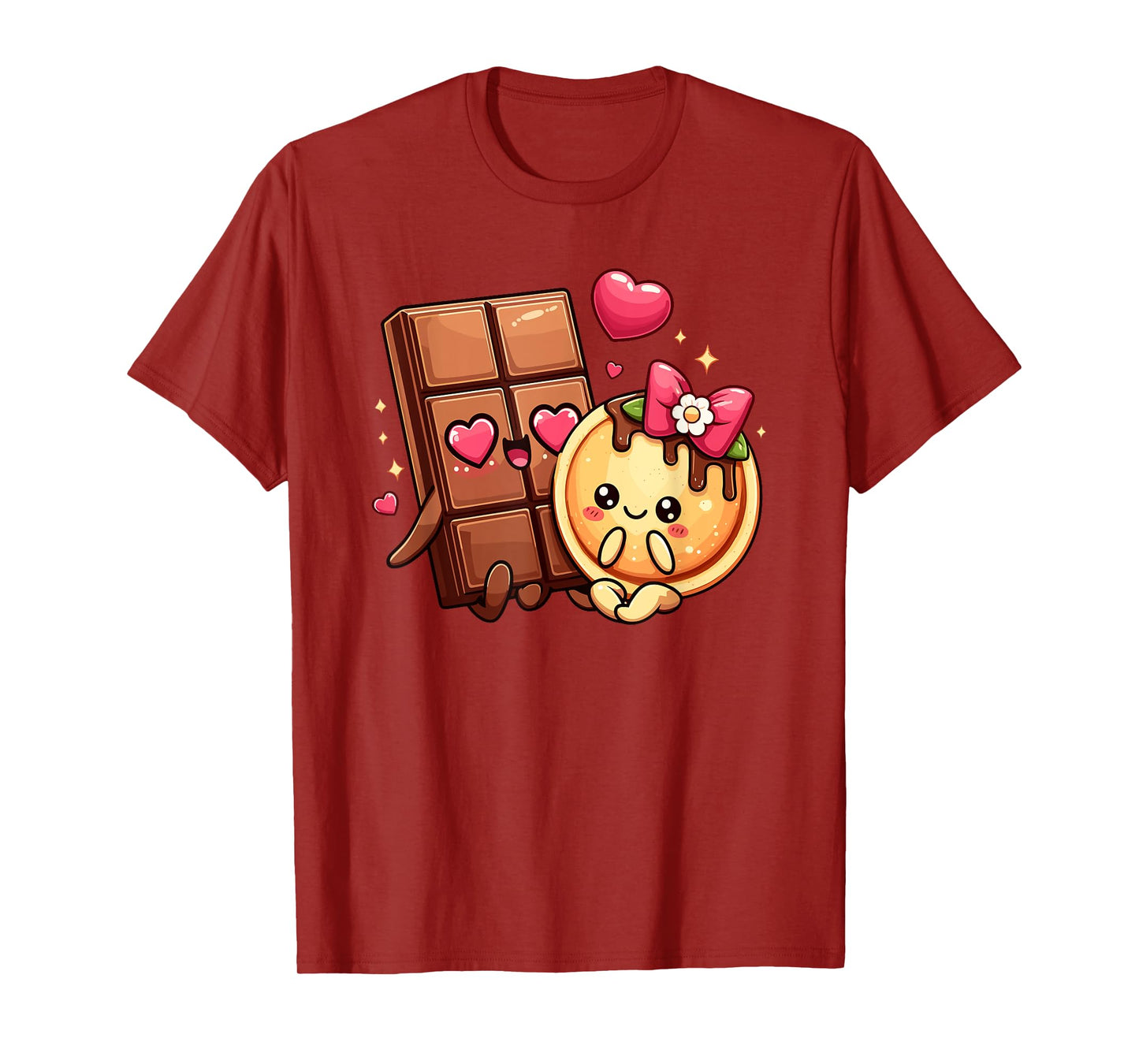Choco And Pancake Couples Love Matching Chocolate Day T-Shirt