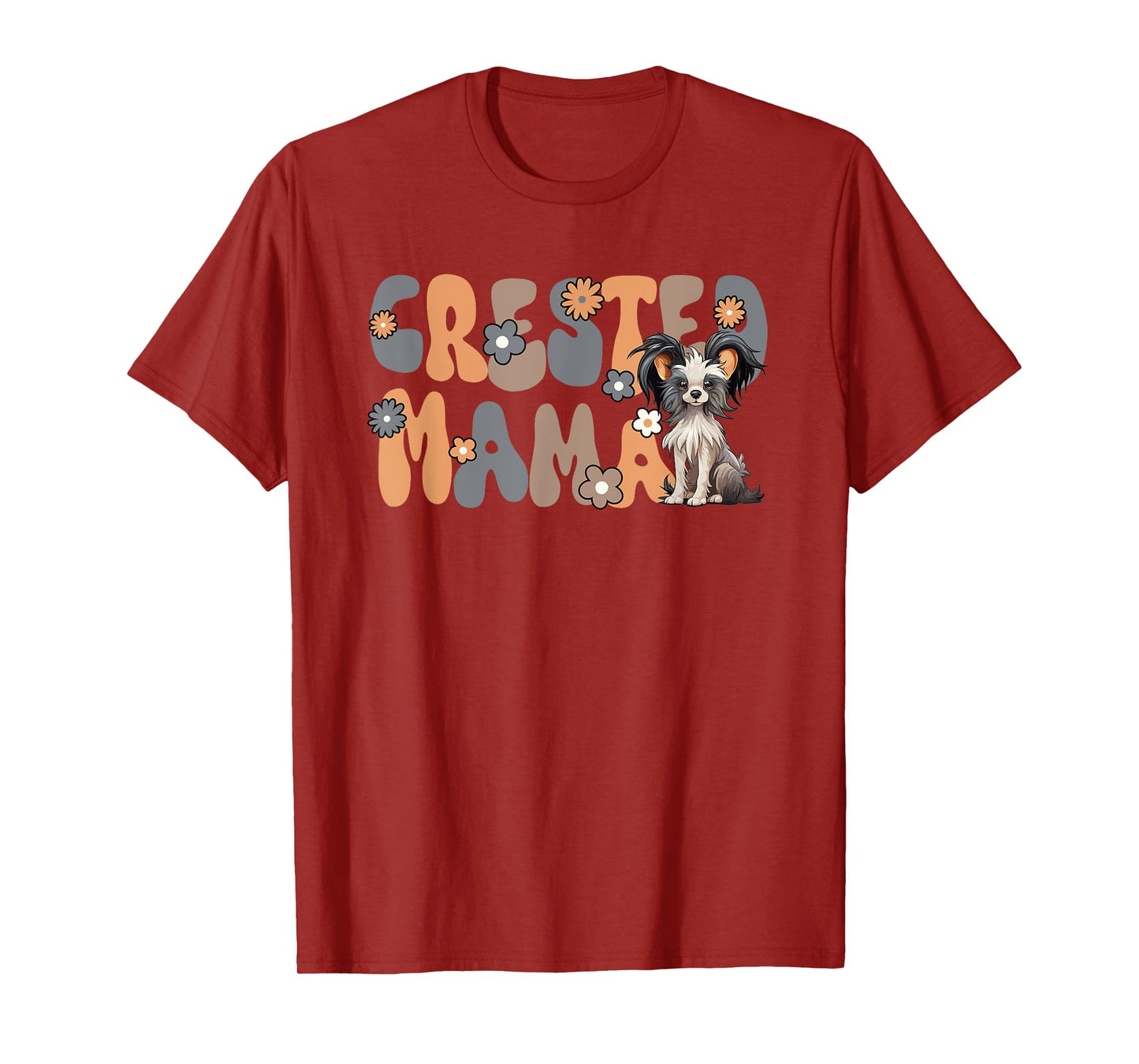 Chinese Crested Dog Groovy World's Best Crested Mama T-Shirt
