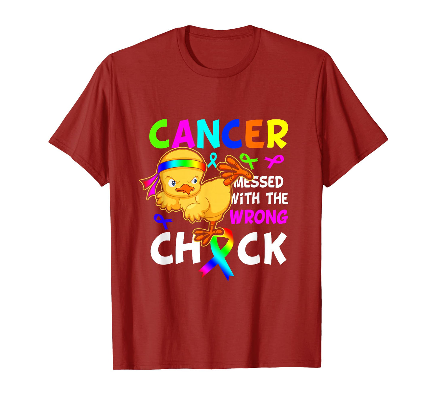 Cancer Messed With Wrong Chick Funny Cancer Warrior T-Shirt